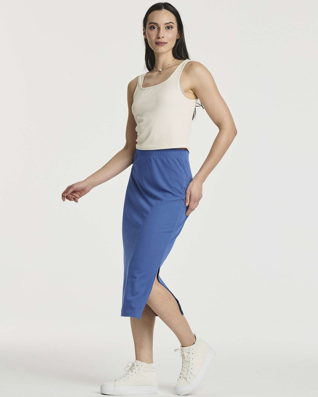 3 Pack: Women's Midi Ribbed Knit Skirt