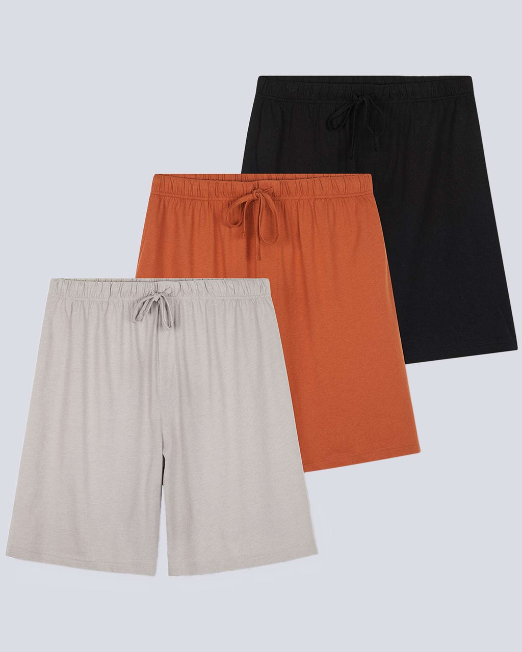 3 Pack:Mens Cotton Sleep Pajama Lounge Shorts
