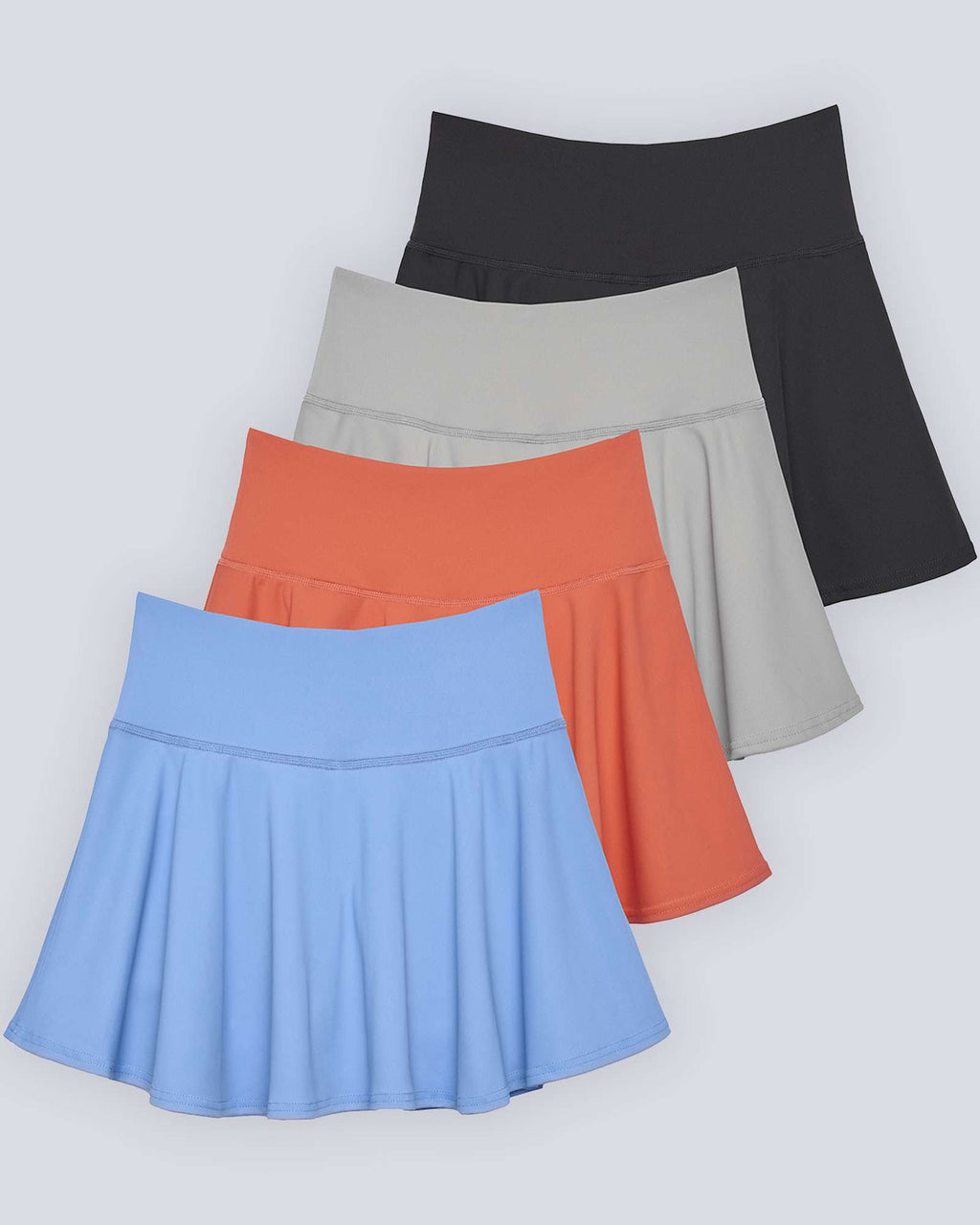 4 Pack: Women's High Waisted Tennis Skirts