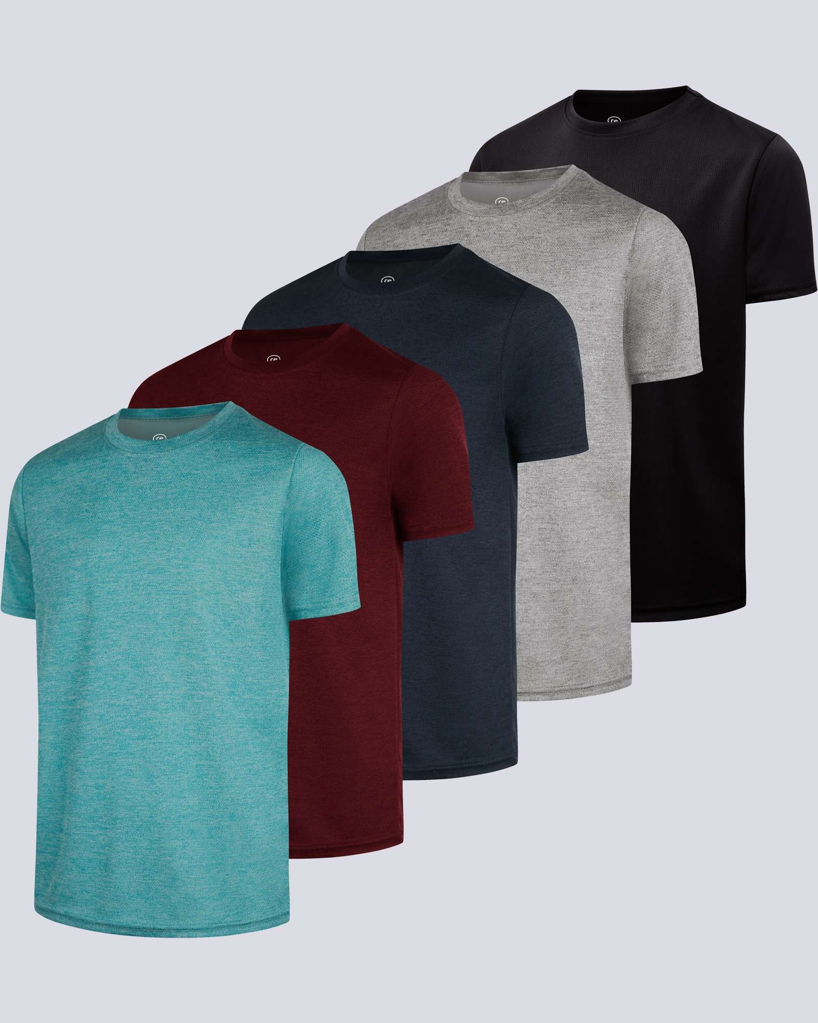 5 Pack: Boys Mesh Active Short-Sleeve T-Shirt