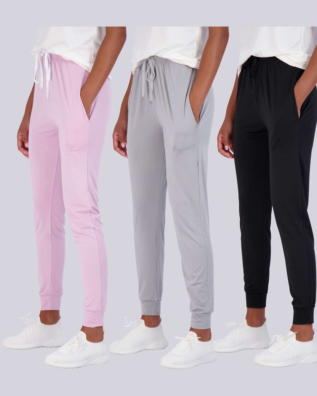 3 Pack: Womens Dry-Fit Active Joggers