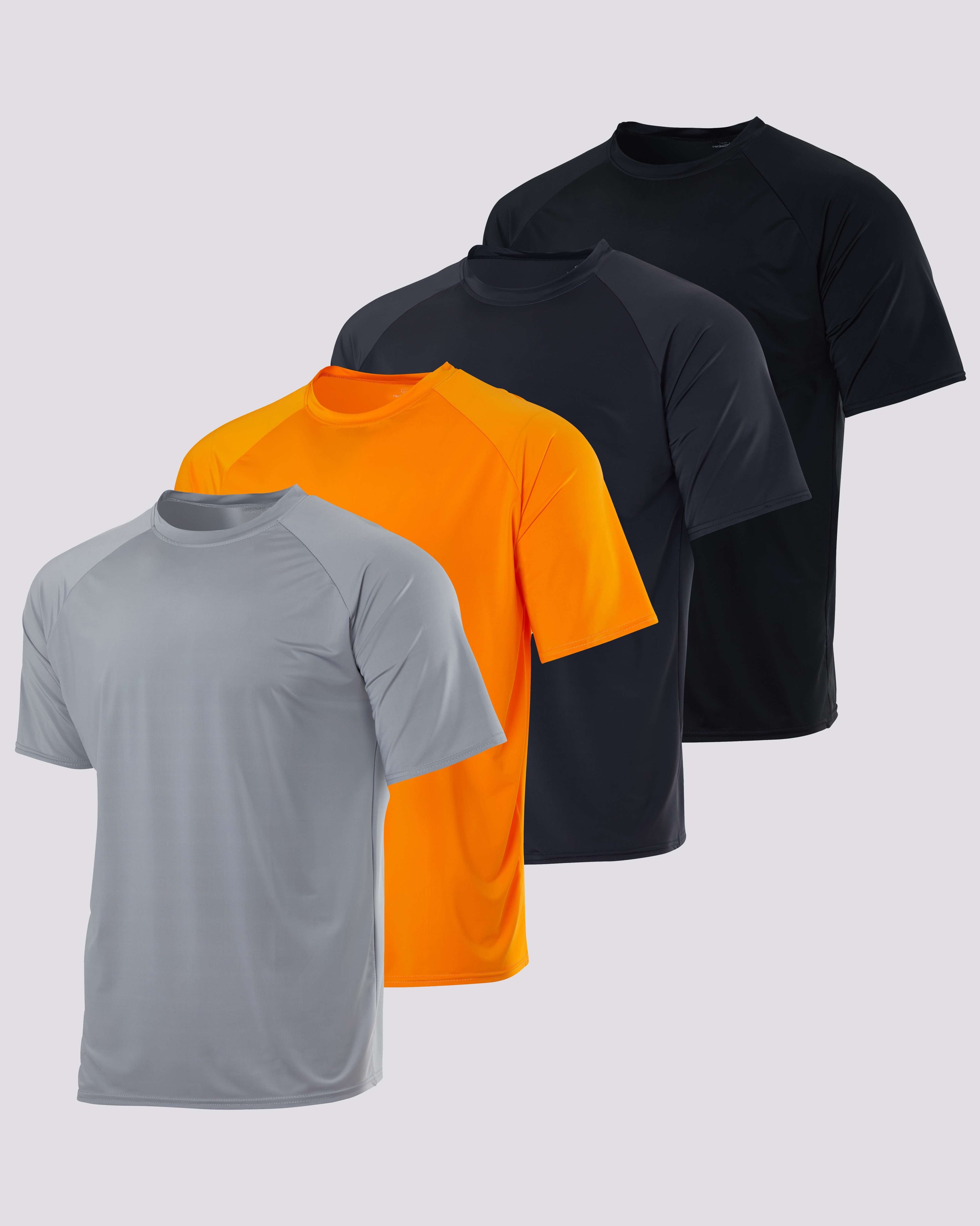 4-Pack: Boys Short Sleeve Quick Dry UPF 50+ Sun Protection Rash Guard Shirt û Swimwear Surf Top for Boys