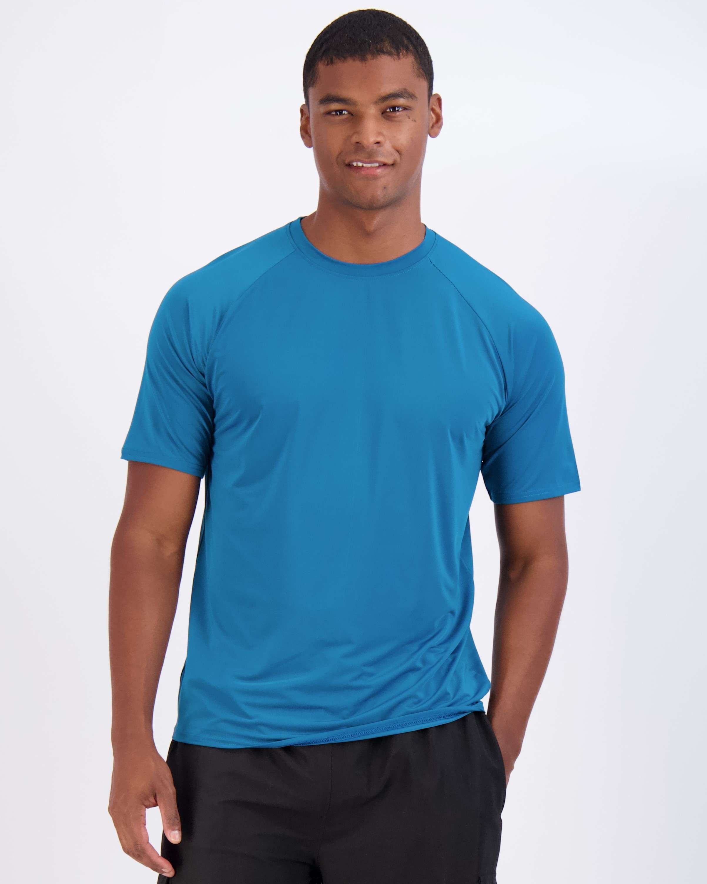 4 Pack: Men's Short Sleeve Rash Guard Shirt (Available In Big & Tall)