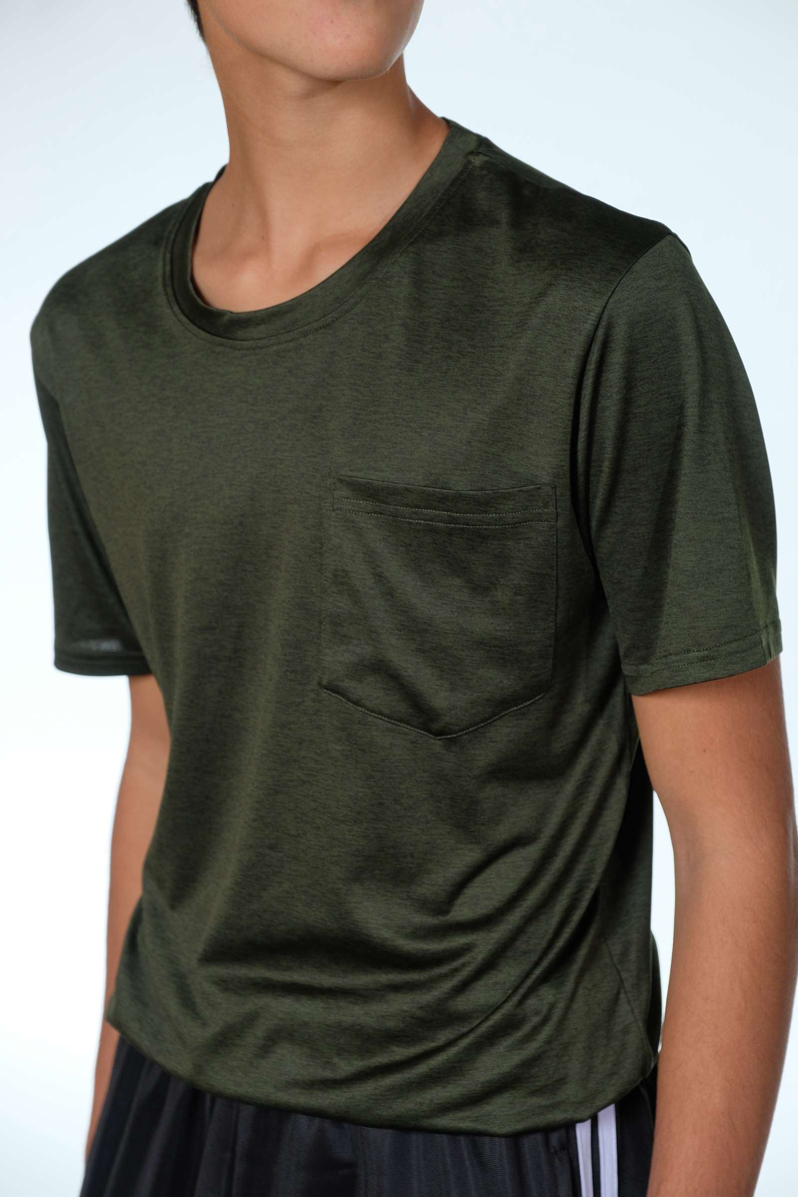 5 Pack: Boys & Girls  Youth Dry-Fit Moisture Wicking Active Athletic Performance Short-Sleeve Pocket T-Shirt