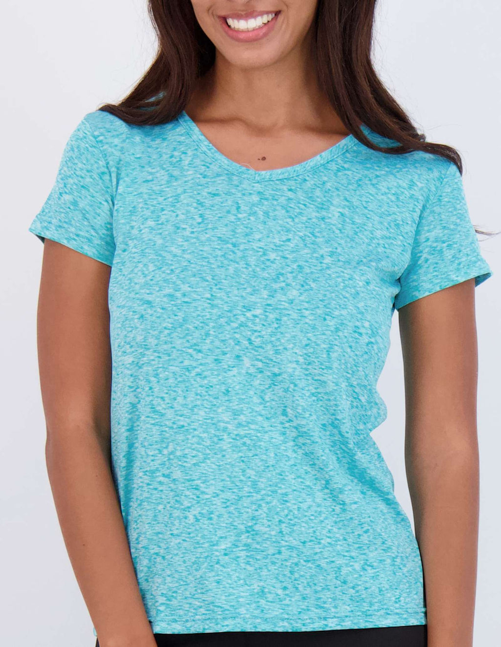 5 Pack: Womens Short Sleeve Dry-Fit V-Neck T-Shirt