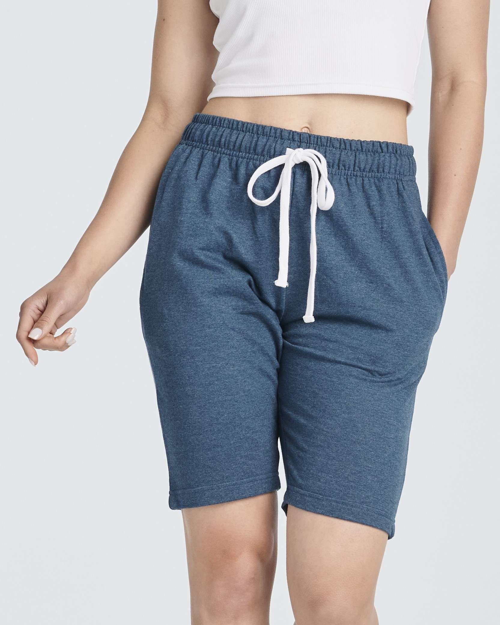 3 Pack: Womens French Terry 9" Bermuda Shorts