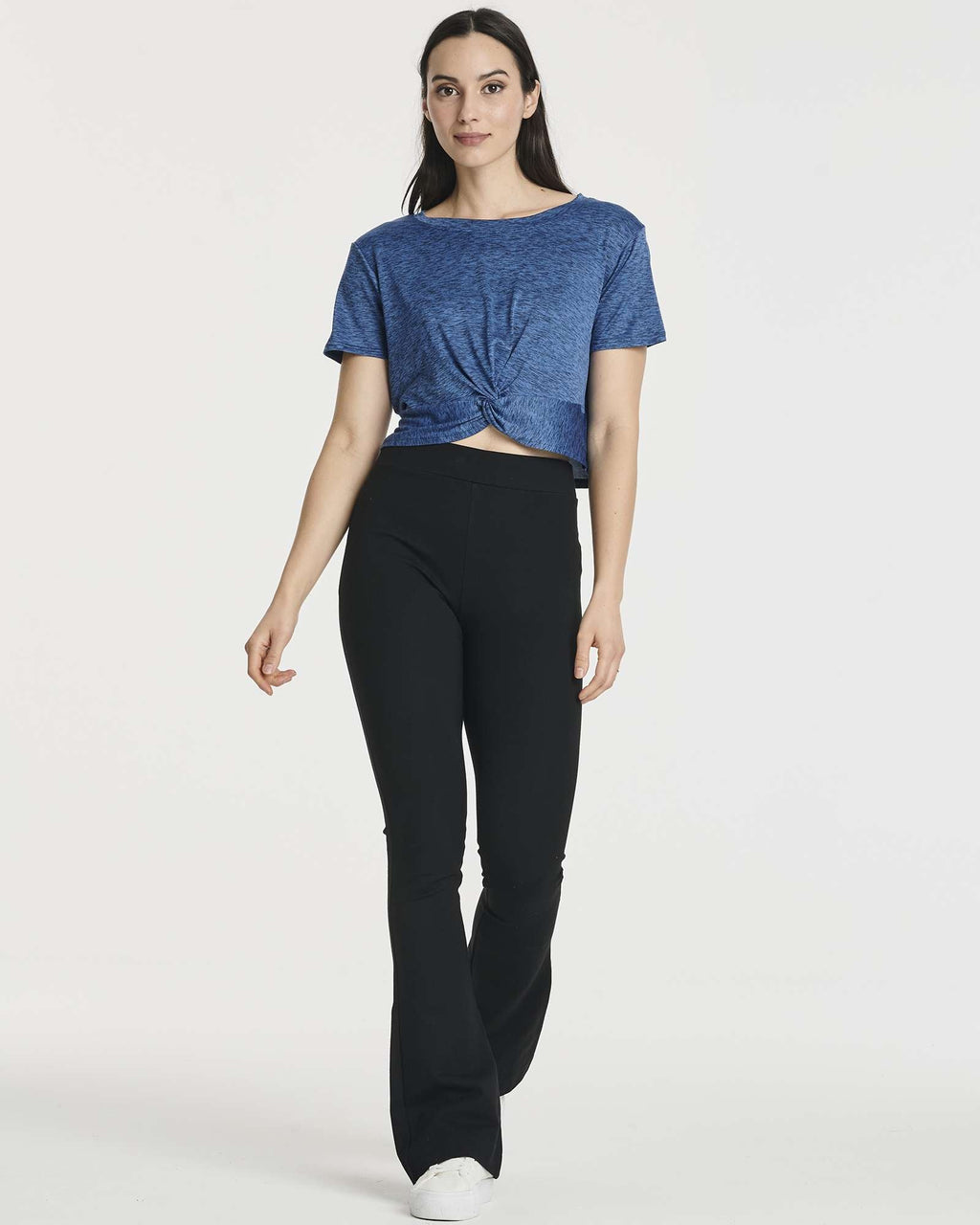 5 Pack: Women's Short Sleeve Twist Front Crop Top