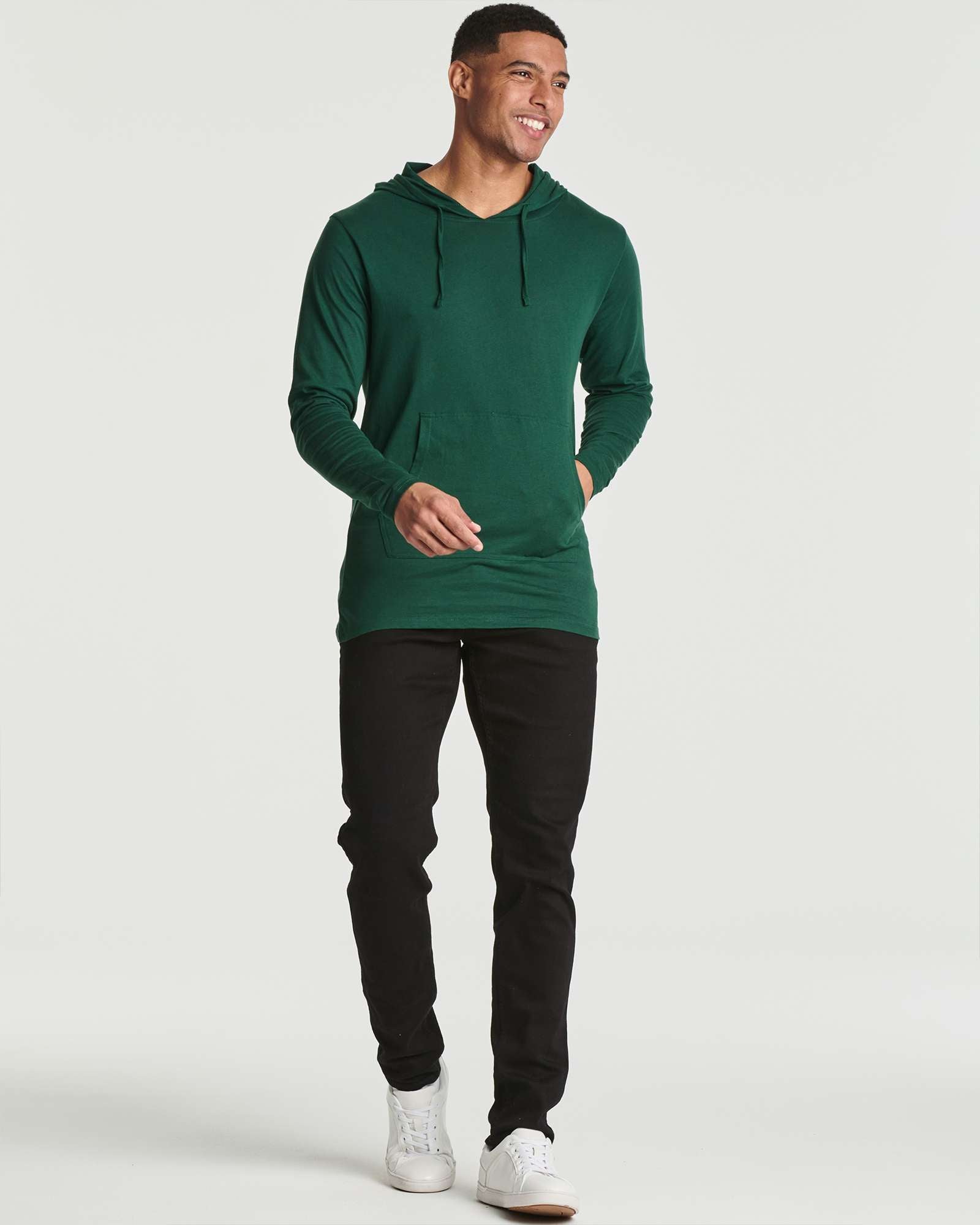 3 Pack: Mens Cotton Lightweight Pullover Hoodie
