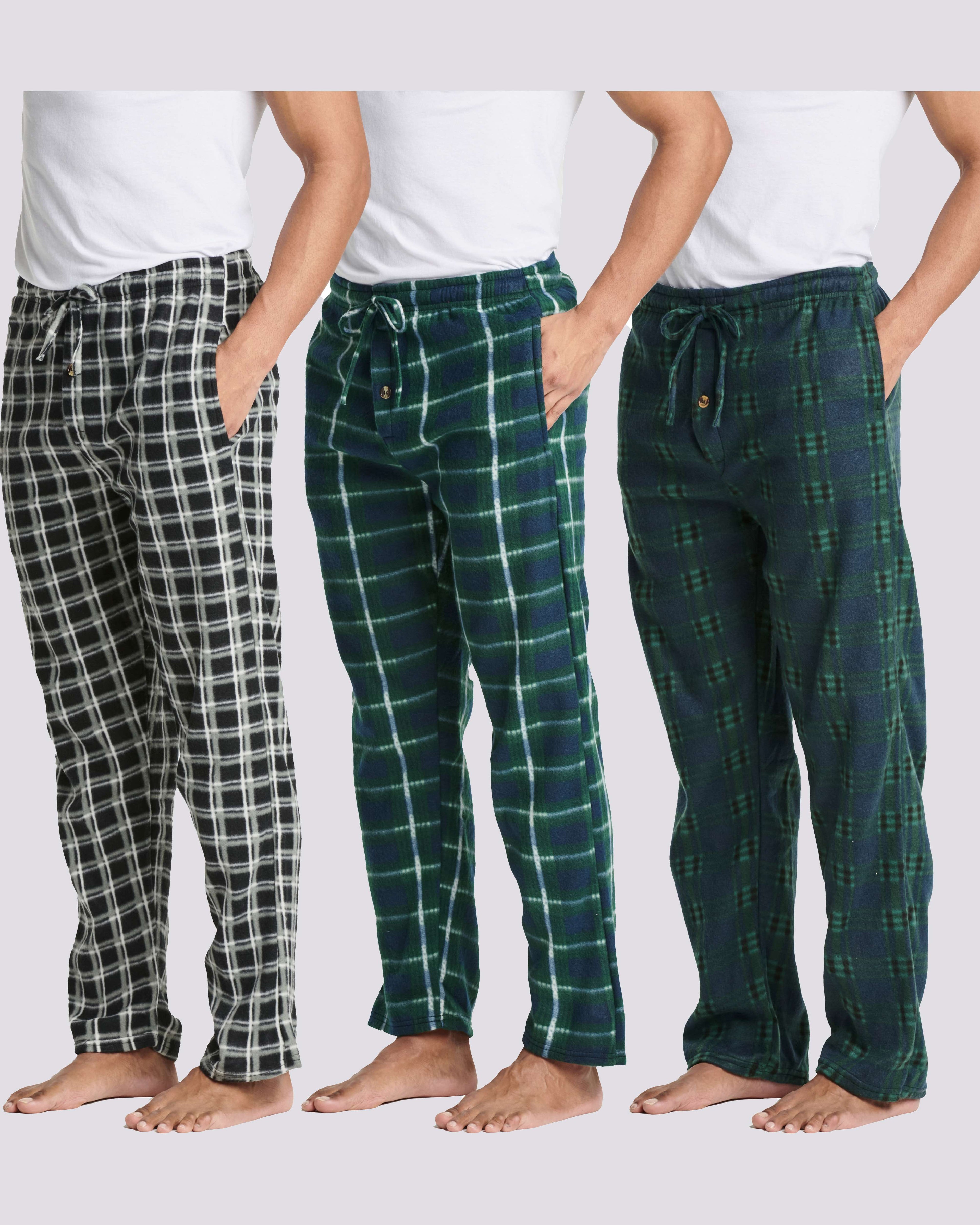 3 Pack: Mens Fleece Pajama Pants