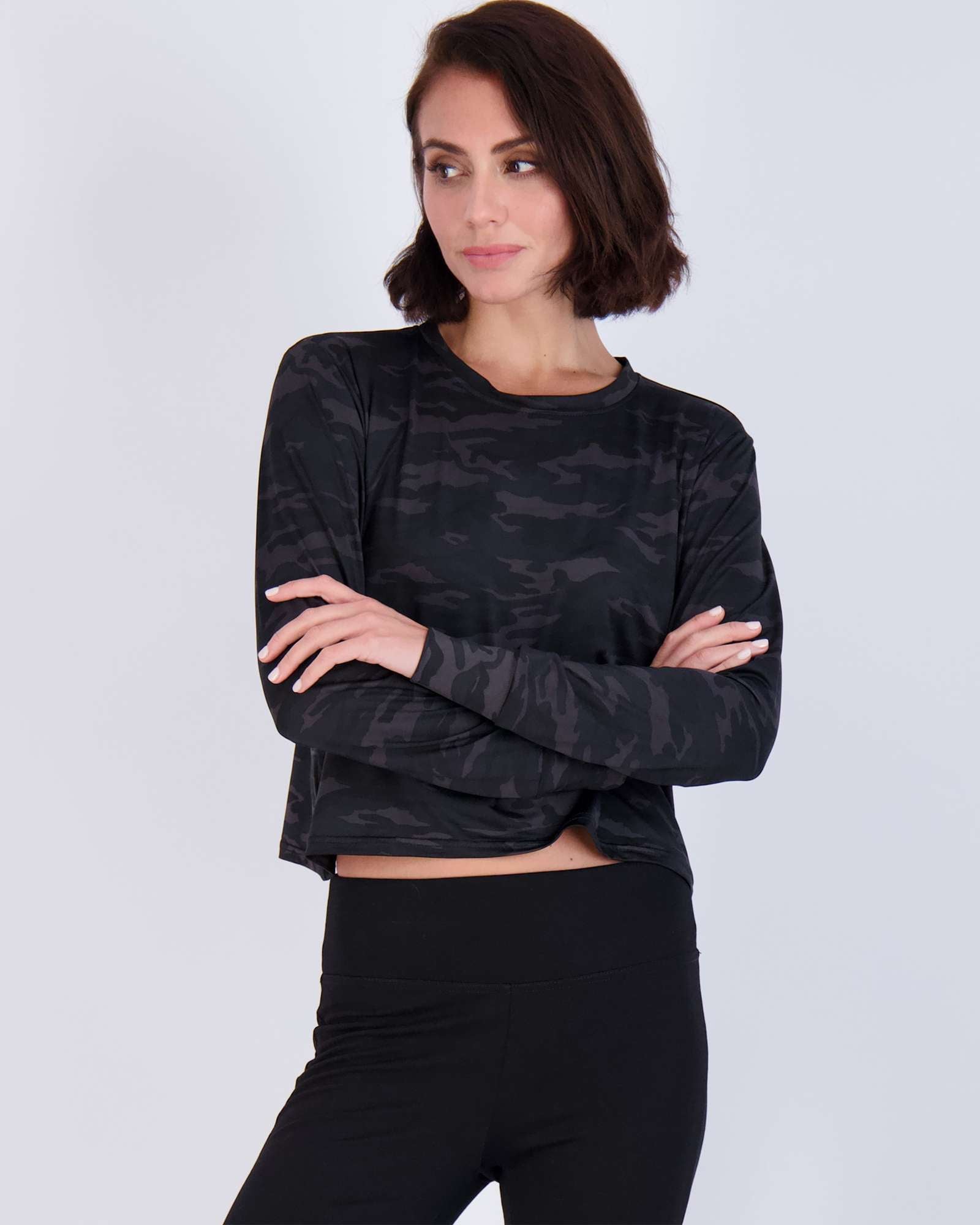5 Pack: Womens Dry Fit Crop Top Long Sleeve