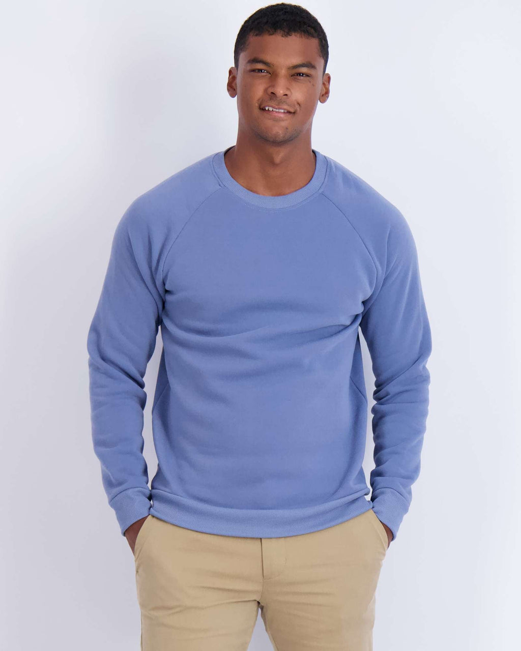 3 Pack: Mens Fleece Crewneck Pullover Sweatshirt
