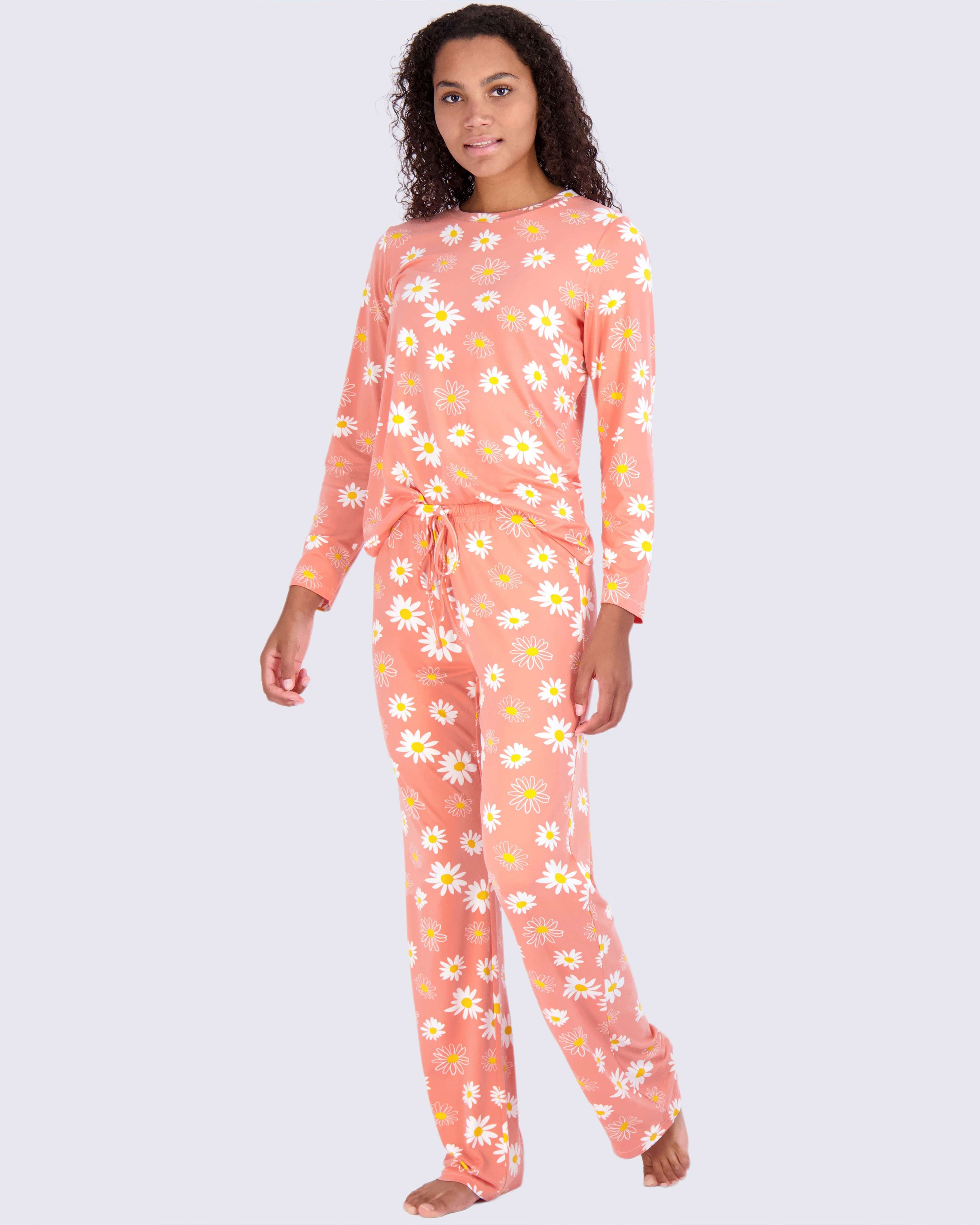 2 Pack: Women’s Pajama Set Super-Soft Long Sleeve Top With Pants