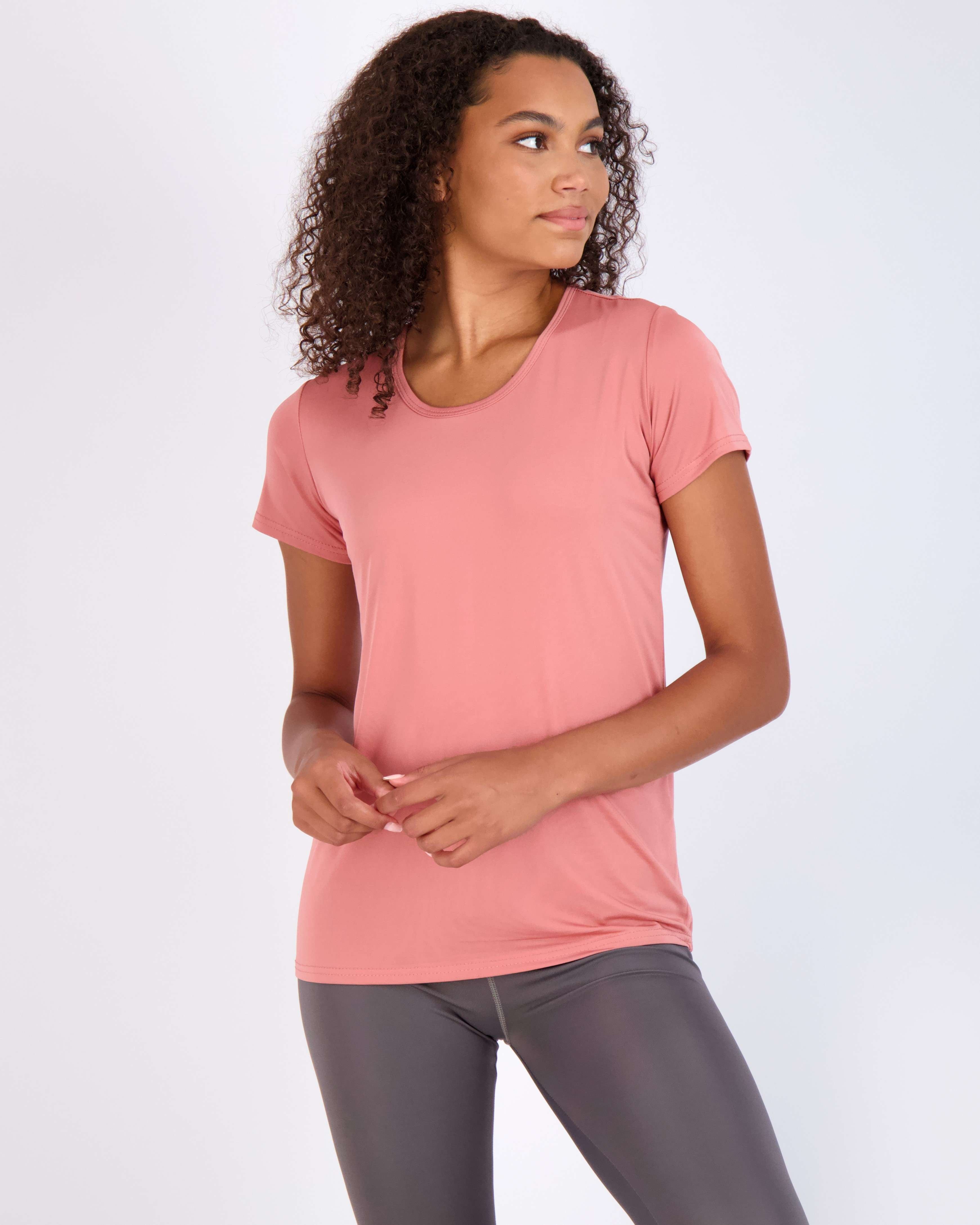 5 Pack: Womens Dry Fit Short-Sleeve Crew Neck Active T-Shirt