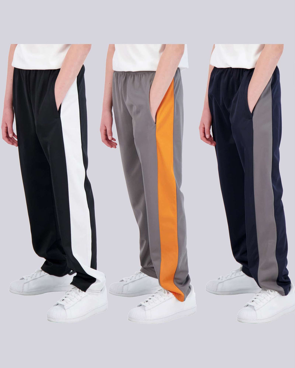 3 Pack: Boys Tricot Open Bottom Fleece-Lined Sweatpants