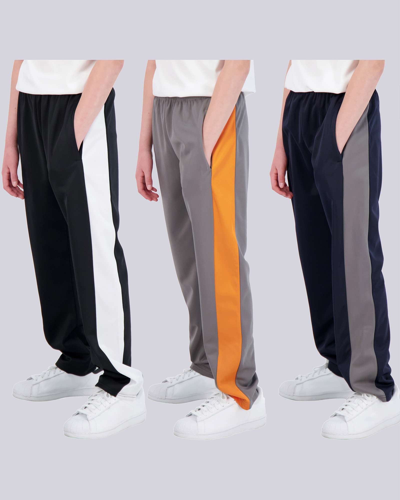 3 Pack: Boys Tricot Open Bottom Fleece-Lined Sweatpants