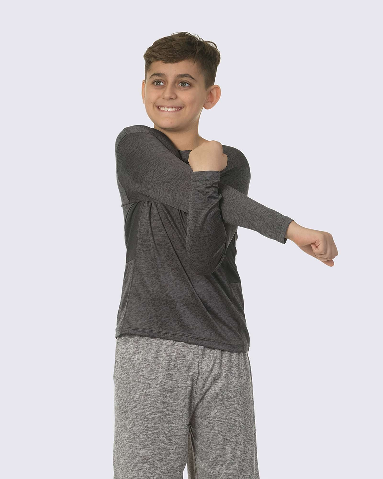 4 Pack: Boys Dry-Fit Active Long-Sleeve T-Shirt