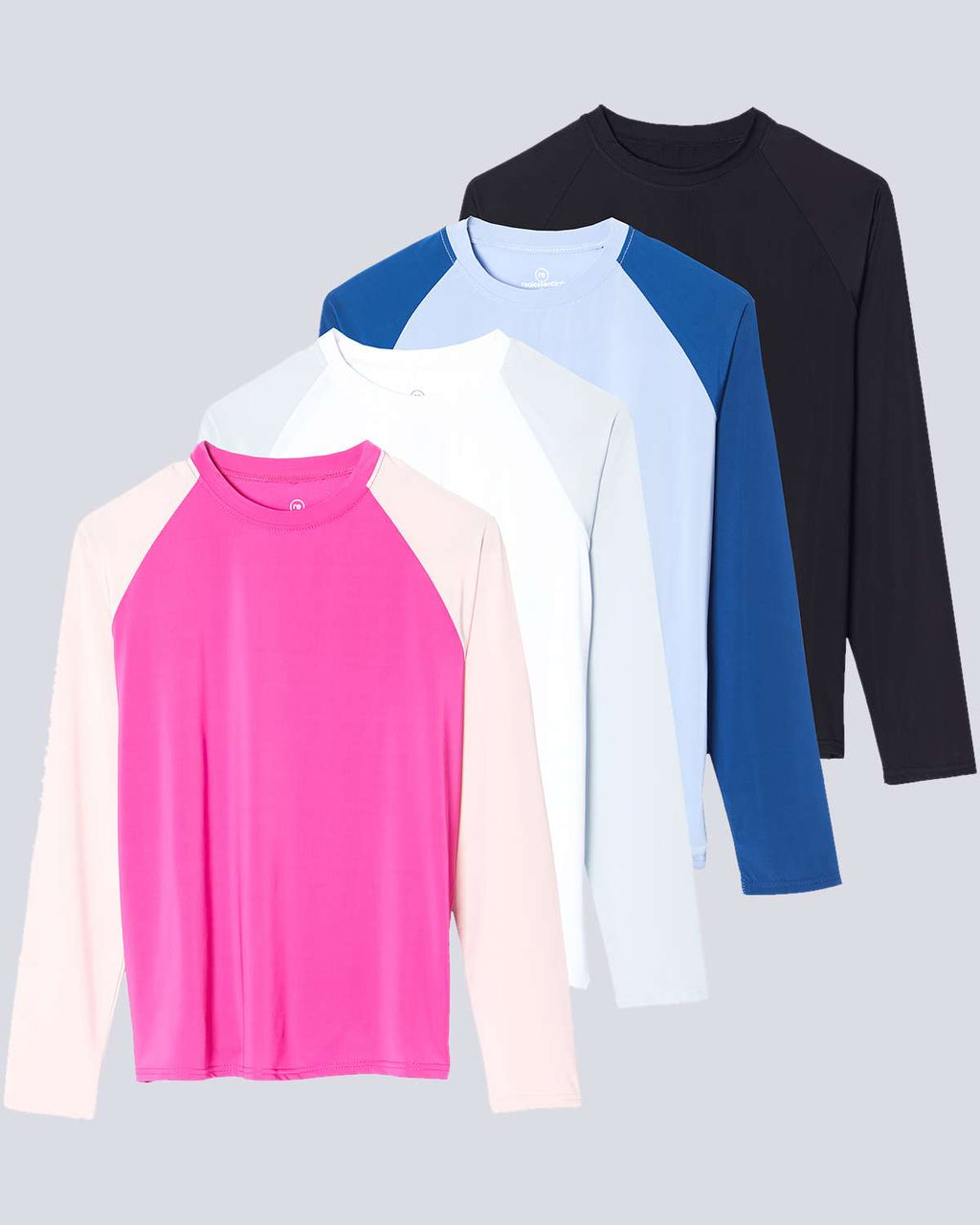 4 Pack: Women's Long Sleeve Rash Guard Shirt Swimwear UPF Sun Protection (Available In Plus Size)