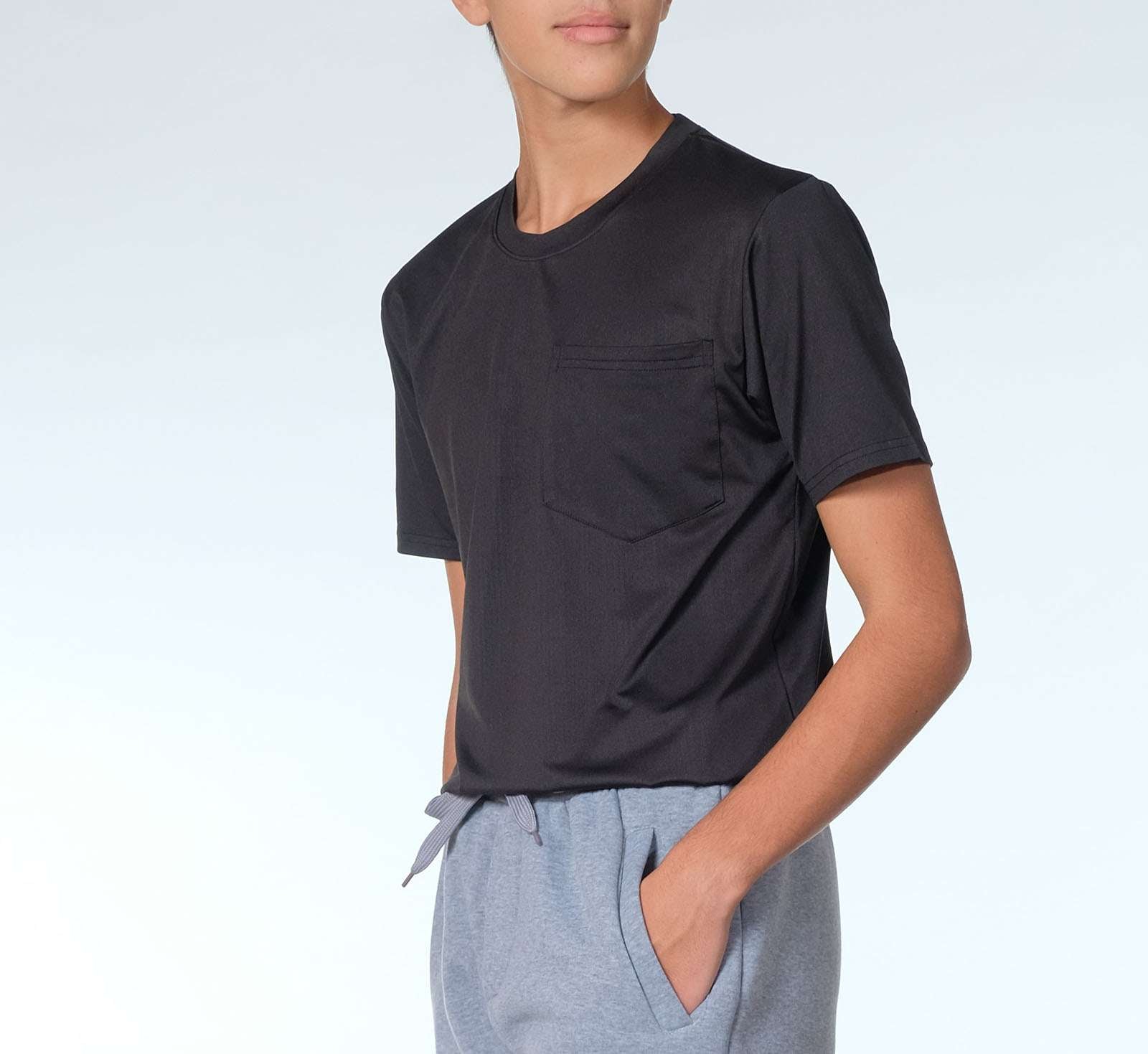 5 Pack: Boys & Girls  Youth Dry-Fit Moisture Wicking Active Athletic Performance Short-Sleeve Pocket T-Shirt