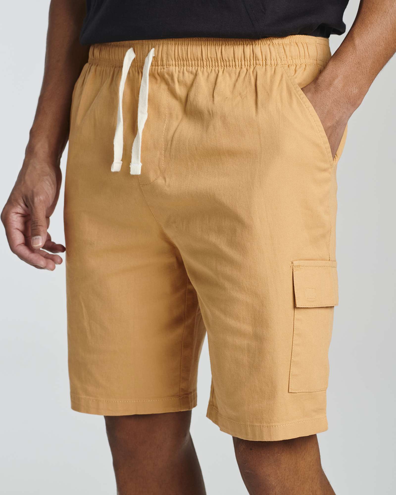 3 Pack: Men's 9" Elastic Waistband Cargo Shorts