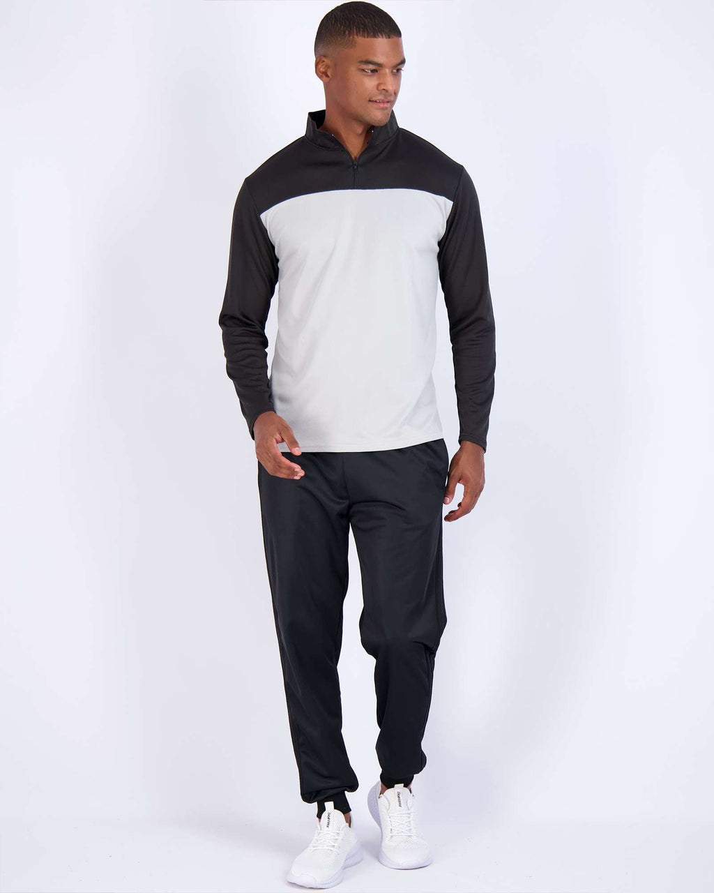 3 Pack: Mens Mesh Active Quarter Zip Pullover