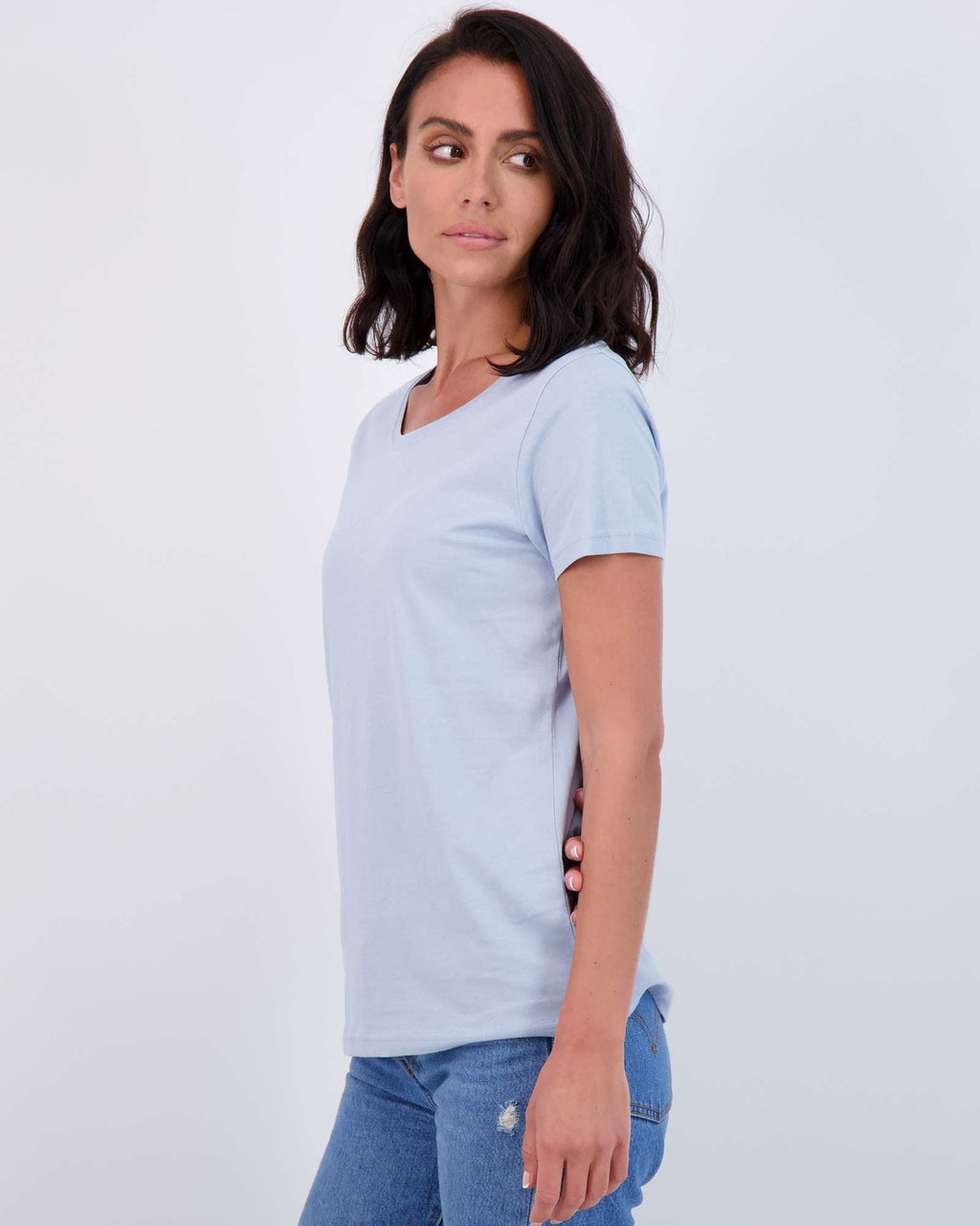 4 Pack: Womens Classic-Fit Cotton Short-Sleeve Scoop Neck T-Shirt