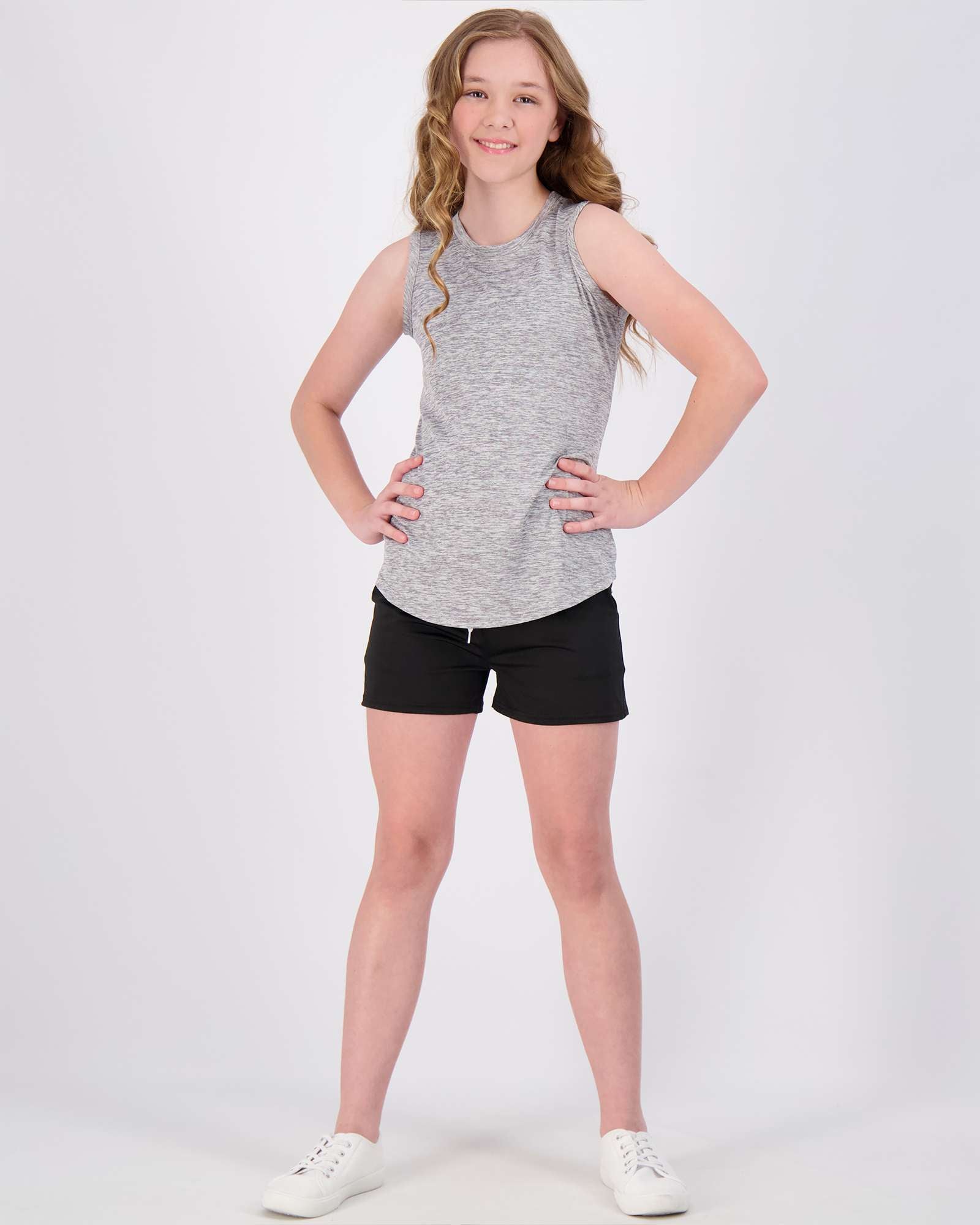 4 Pack: Girls Active Dry Fit Performance Tank Top