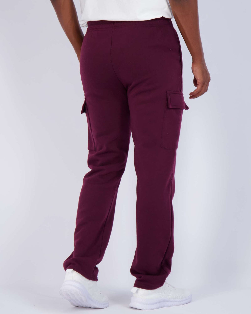 3 Pack: Mens Fleece Cargo Open Bottom Sweatpants