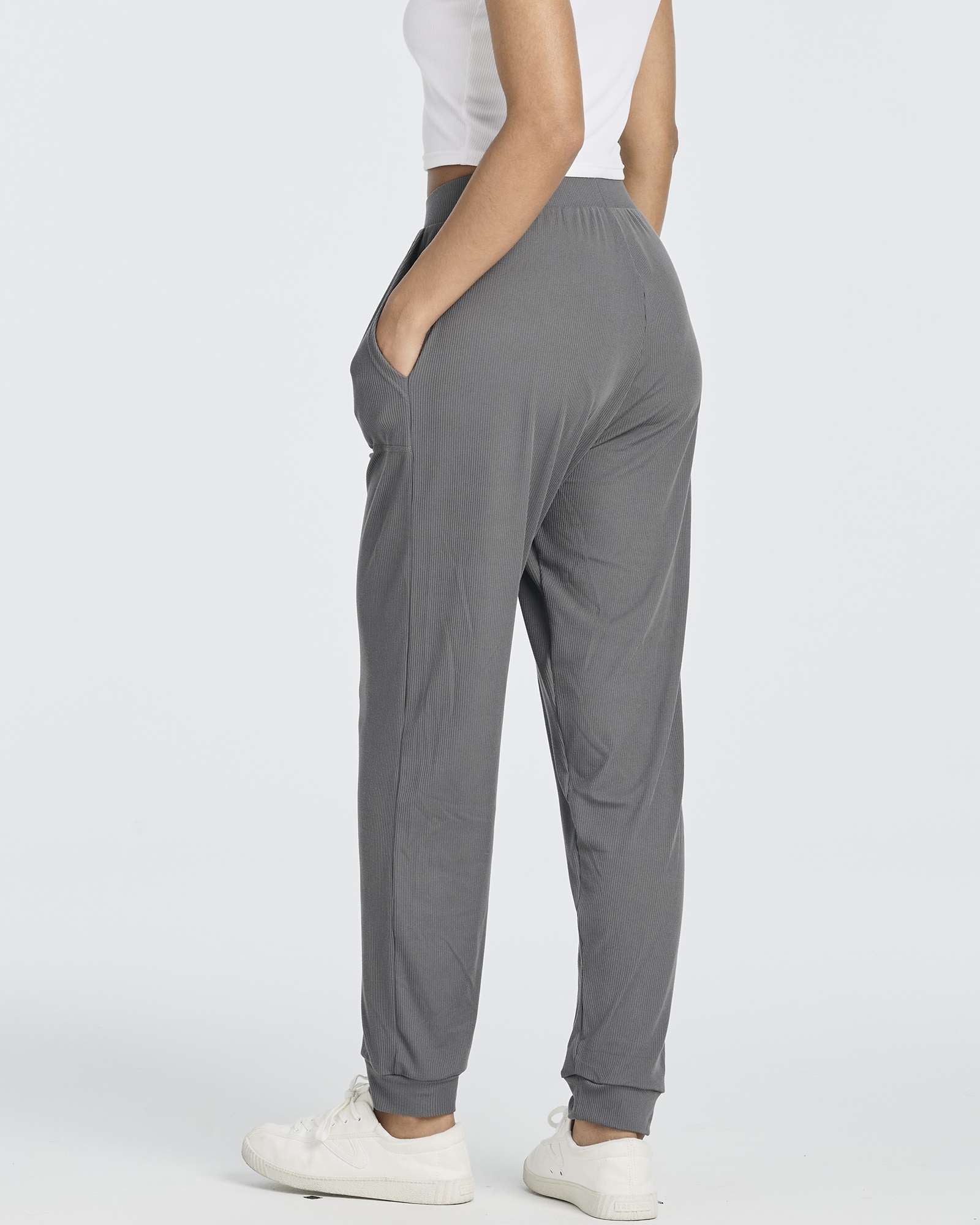 3 Pack: Women's Ribbed Lounge Jogger Sweatpants