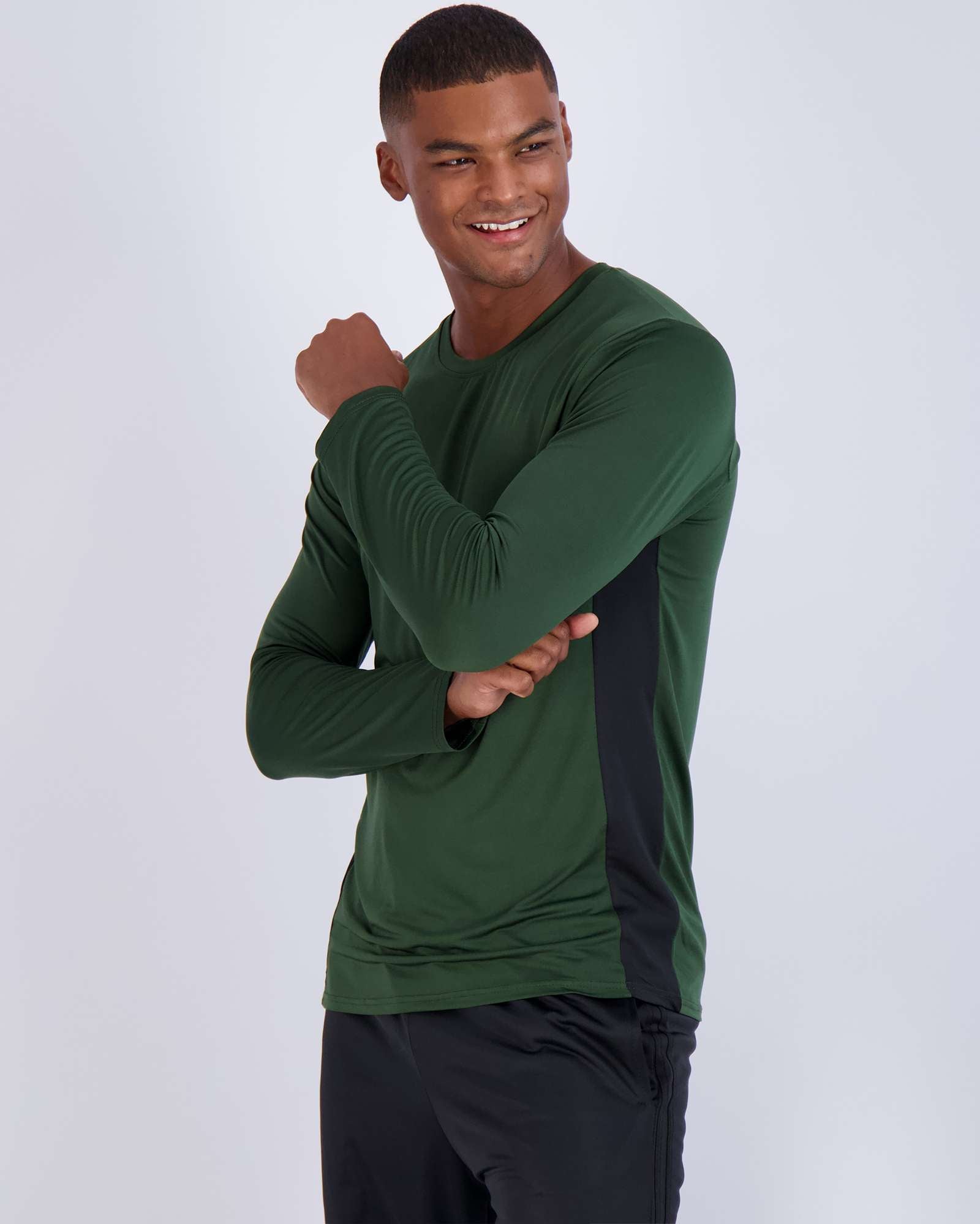 Real Essentials 4 Pack: Men's Dry-Fit UV Moisture Wicking UPF 50+ SPF Sun Protective Fishing Hiking Swim Long Sleeve Shirt