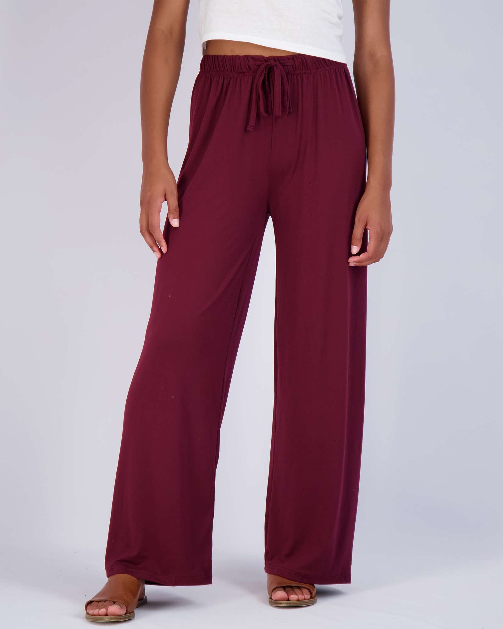 3 Pack: Womens Wide Leg Palazzo Lounge Pajama Pants