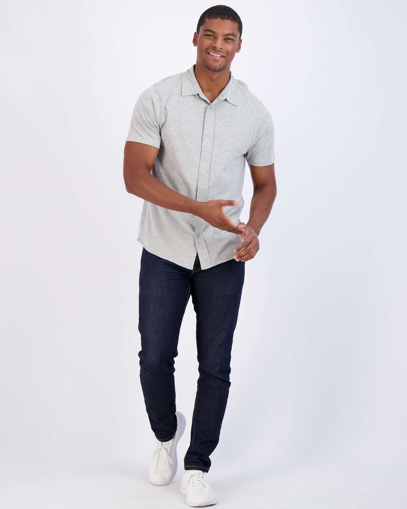3 Pack: Men's Regular Fit Short Sleeve Button Down Shirt (Available in Big & Tall)