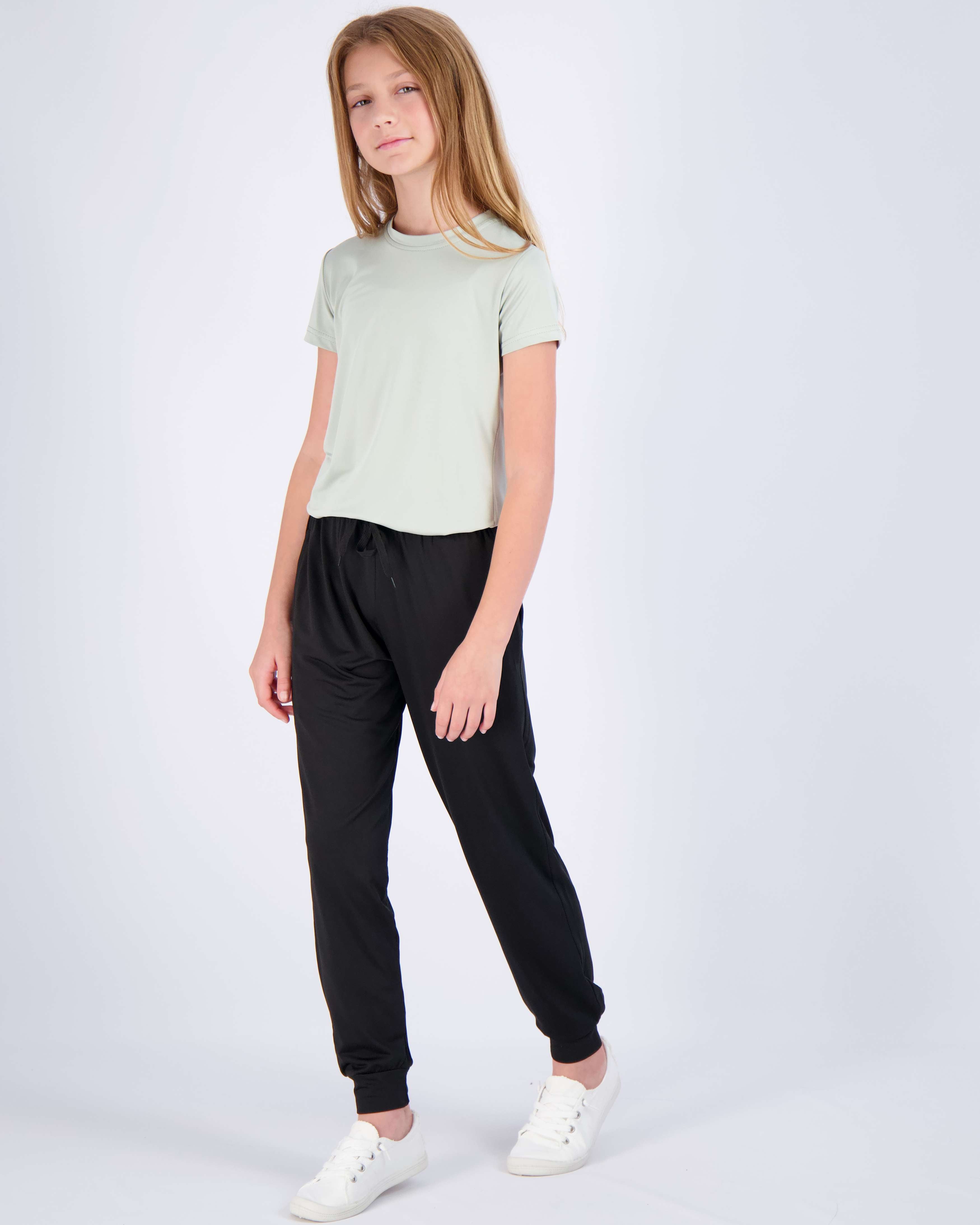 4 Pack: Girls Short Sleeve Dry-Fit Crew Neck Active T-Shirt