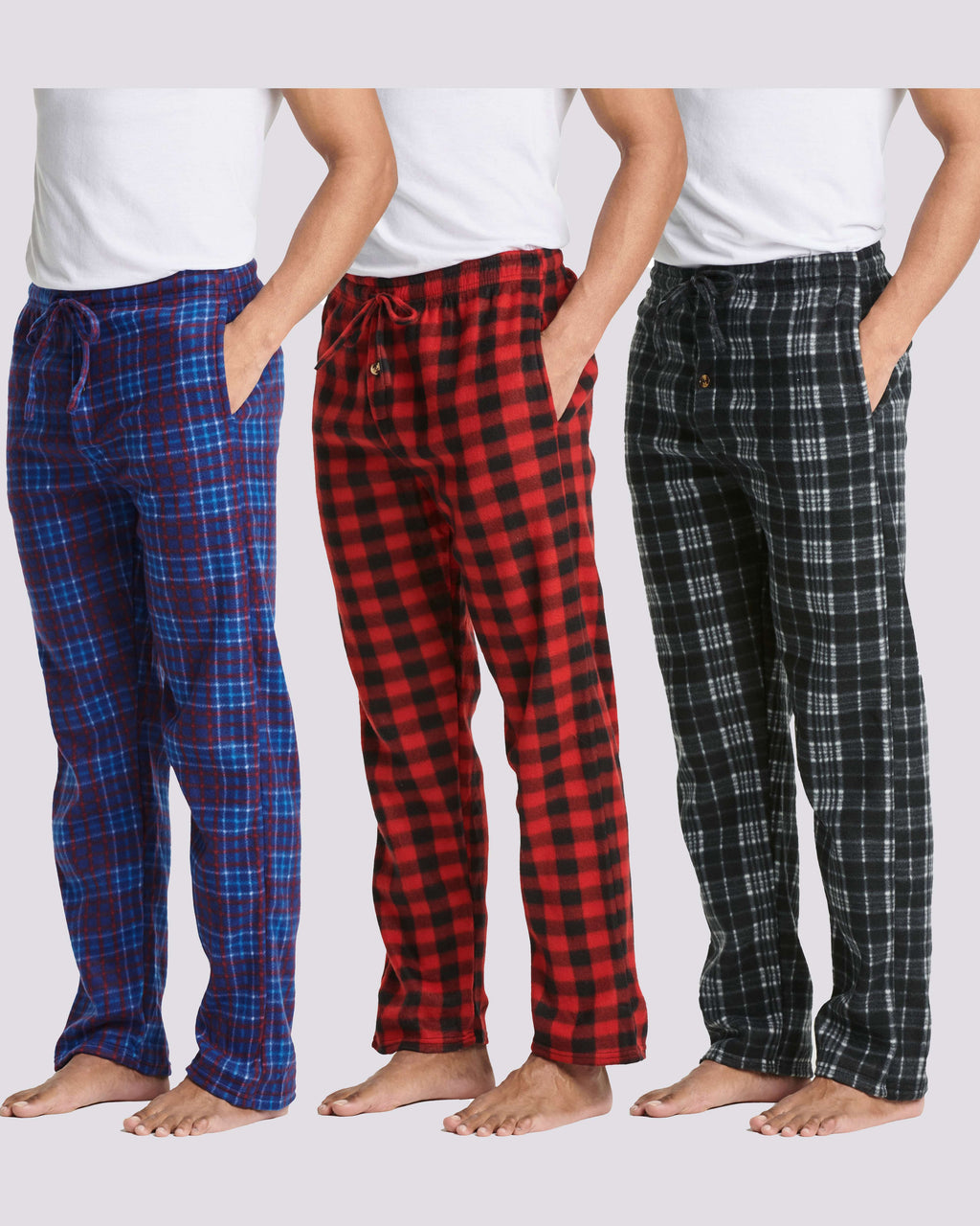 3 Pack: Mens Fleece Pajama Pants