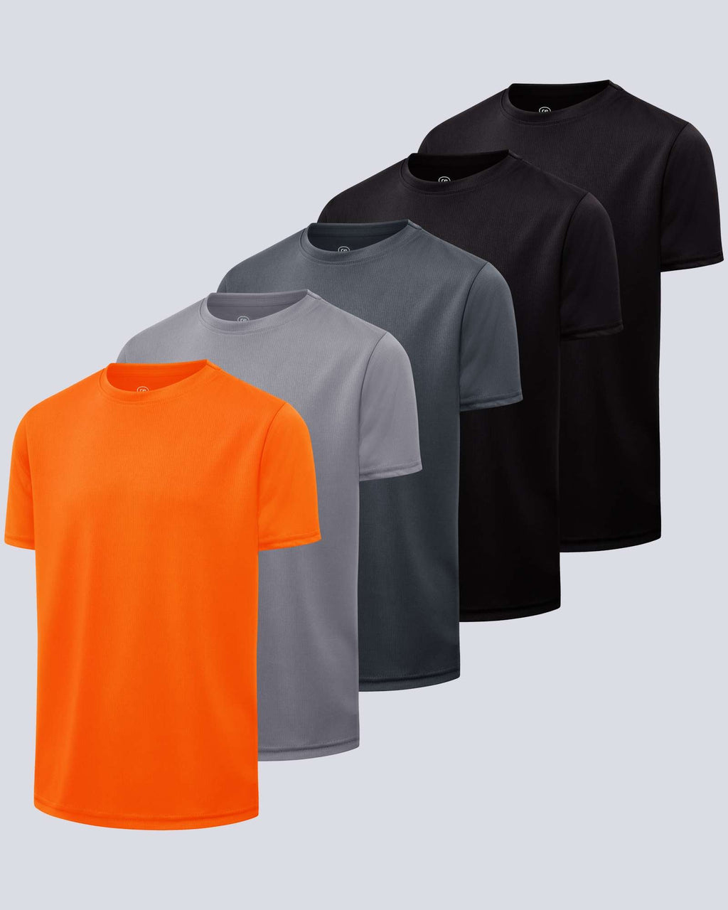 5 Pack: Boys Mesh Active Short-Sleeve T-Shirt