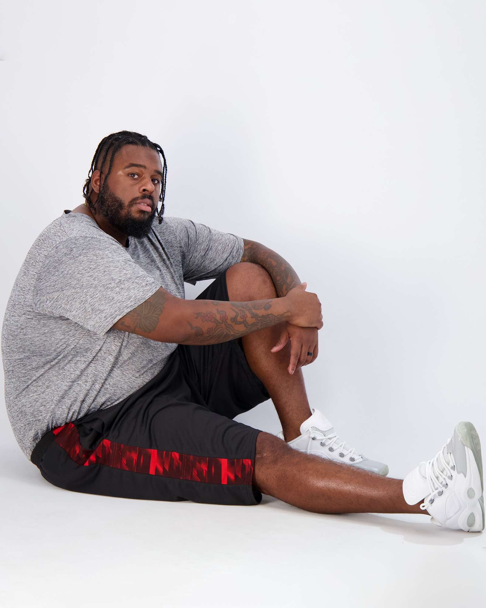 5 Pack: Mens Mesh Active Basketball Shorts (3X-5X)