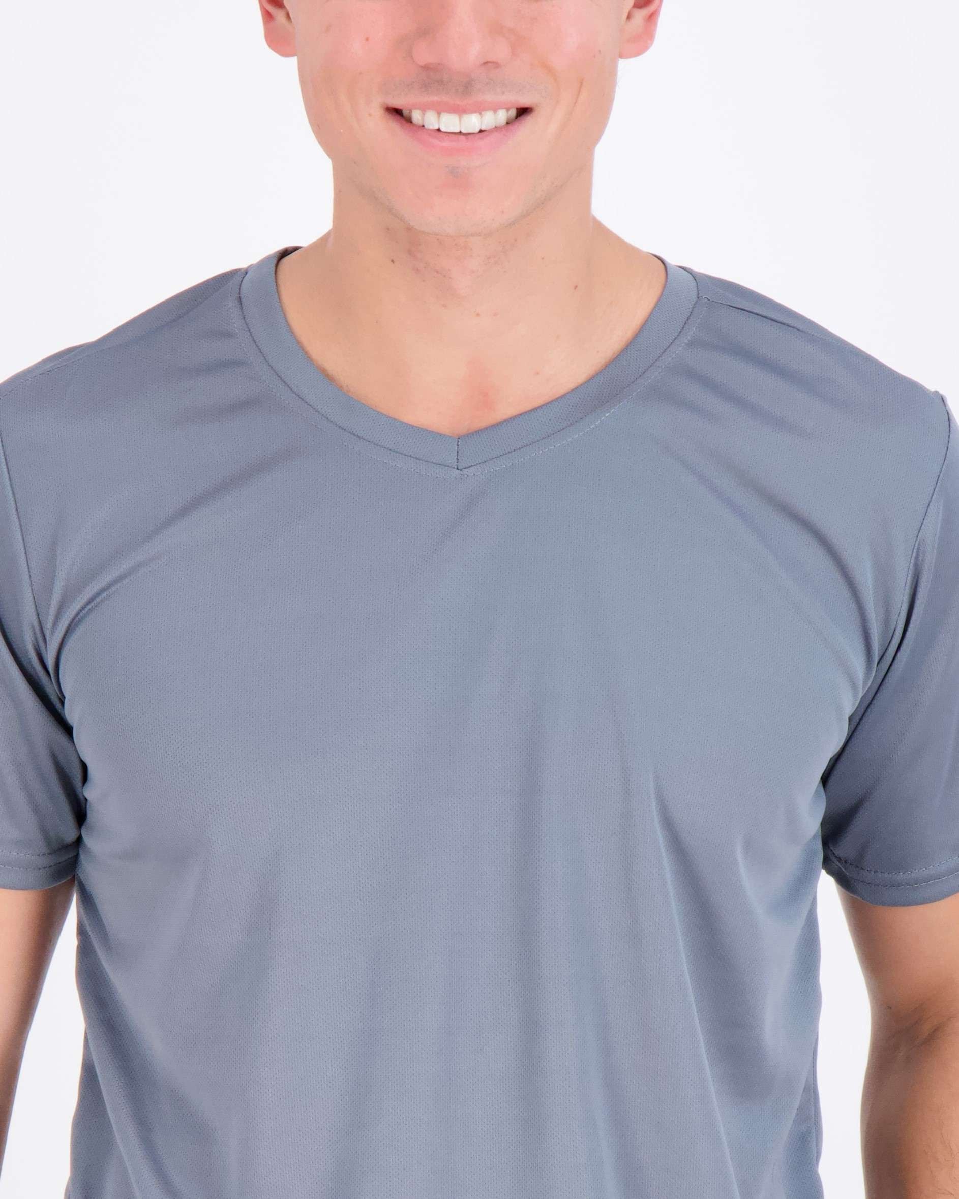 5 Pack: Mens V-Neck Mesh Active Short Sleeve T-Shirt (Available in Big & Tall)