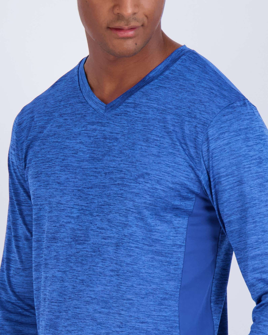 4 Pack: Mens V-Neck Long Sleeve Dry Fit T-Shirt