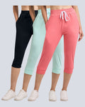 3 Pack: Women's Capri Joggers (Available in Plus Size)