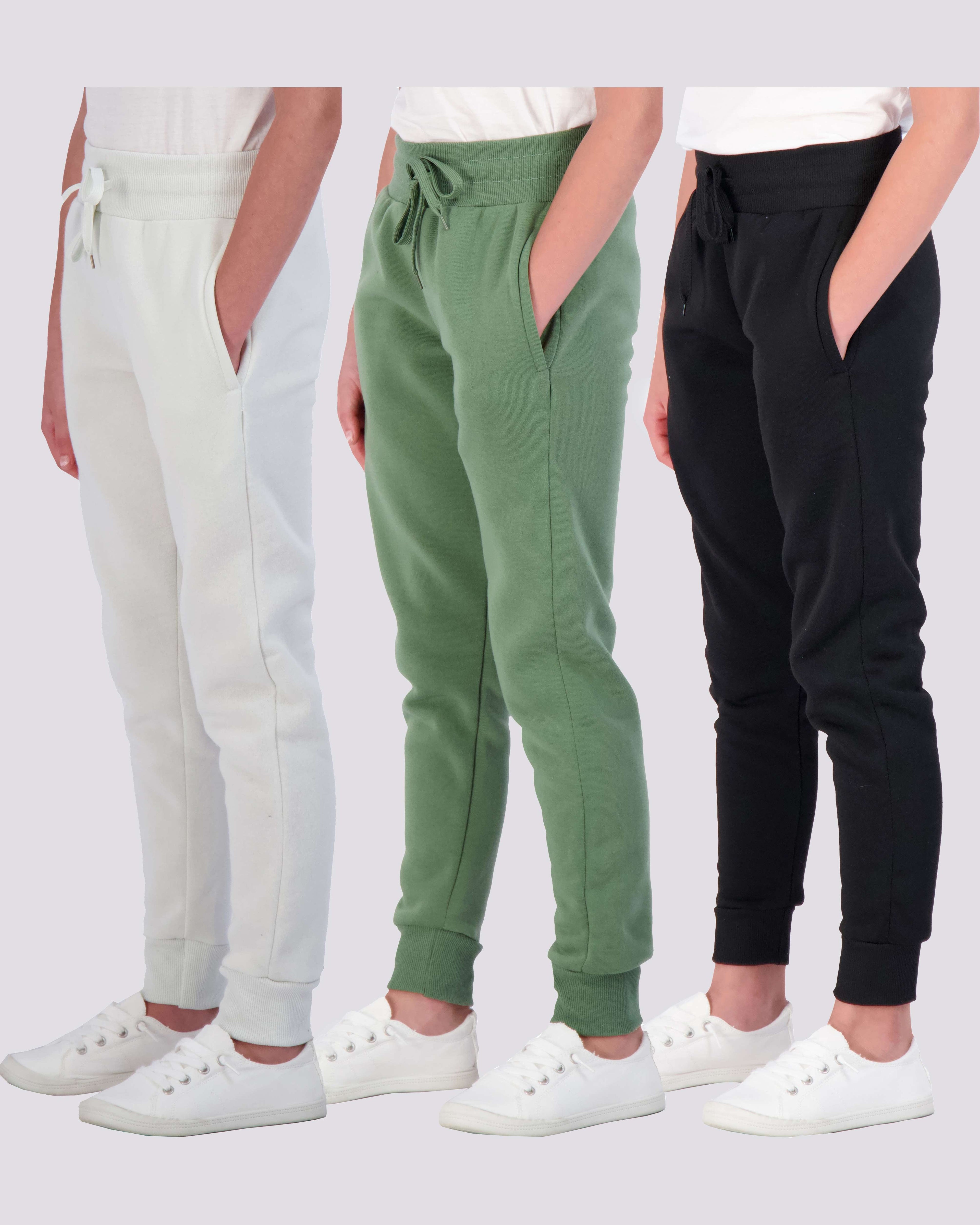 3 Pack: Girls Fleece Jogger Sweatpants
