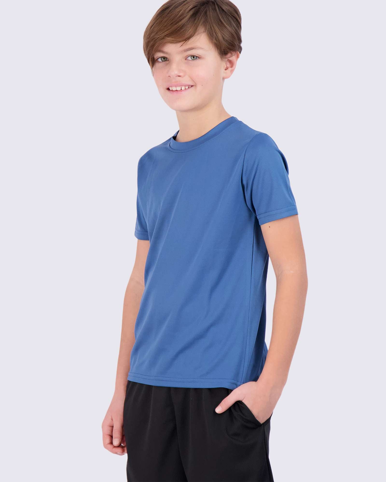 5 Pack: Boys Mesh Active Short-Sleeve T-Shirt
