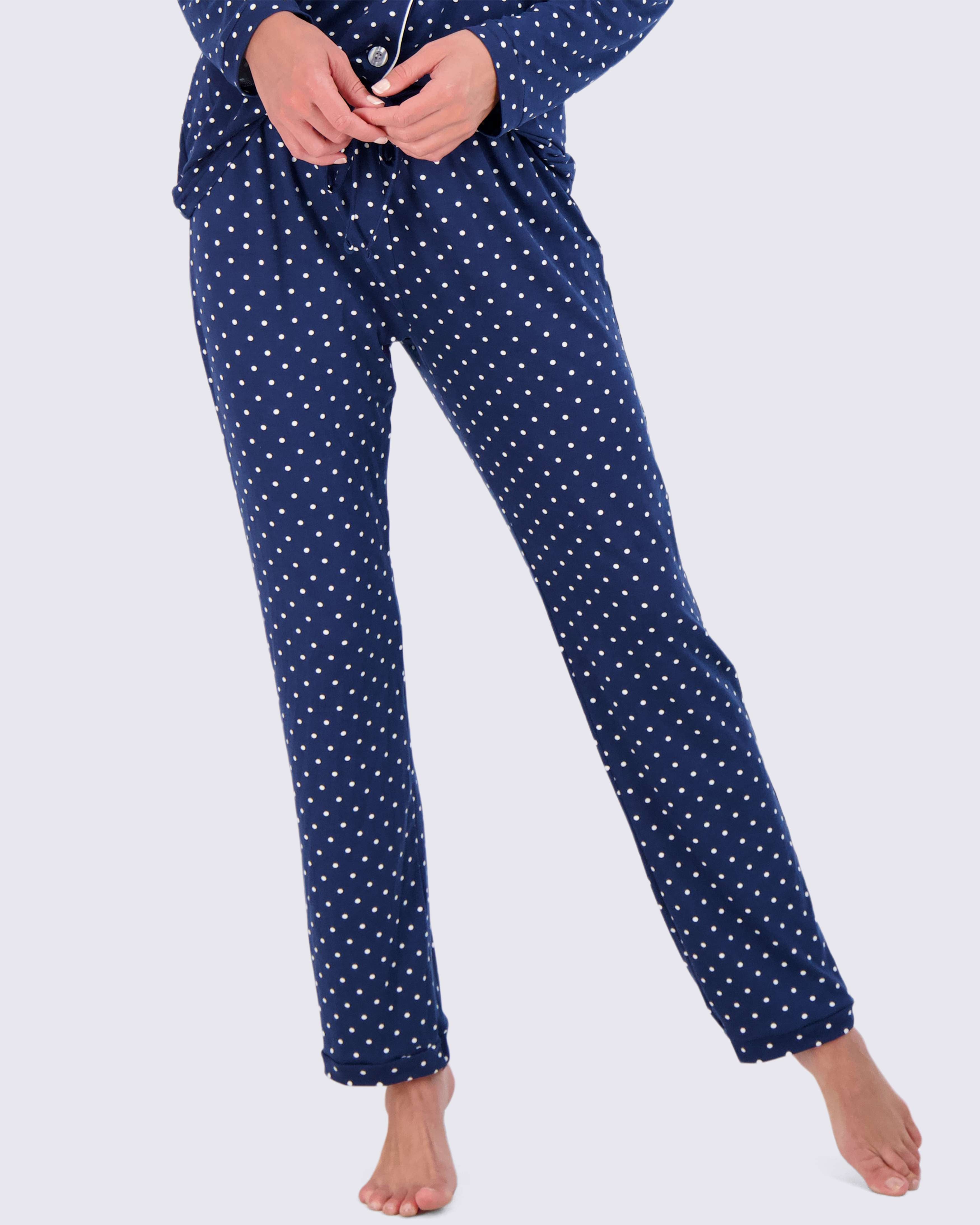 4 Piece: Women’s Long Sleeve Button Down Pajama Set