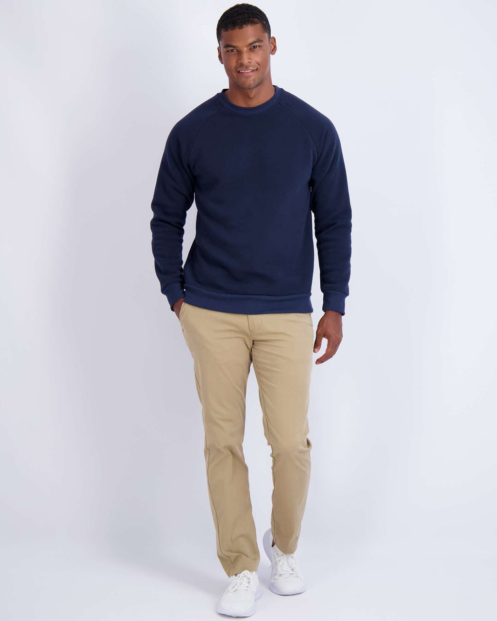 3 Pack: Mens Fleece Crewneck Pullover Sweatshirt