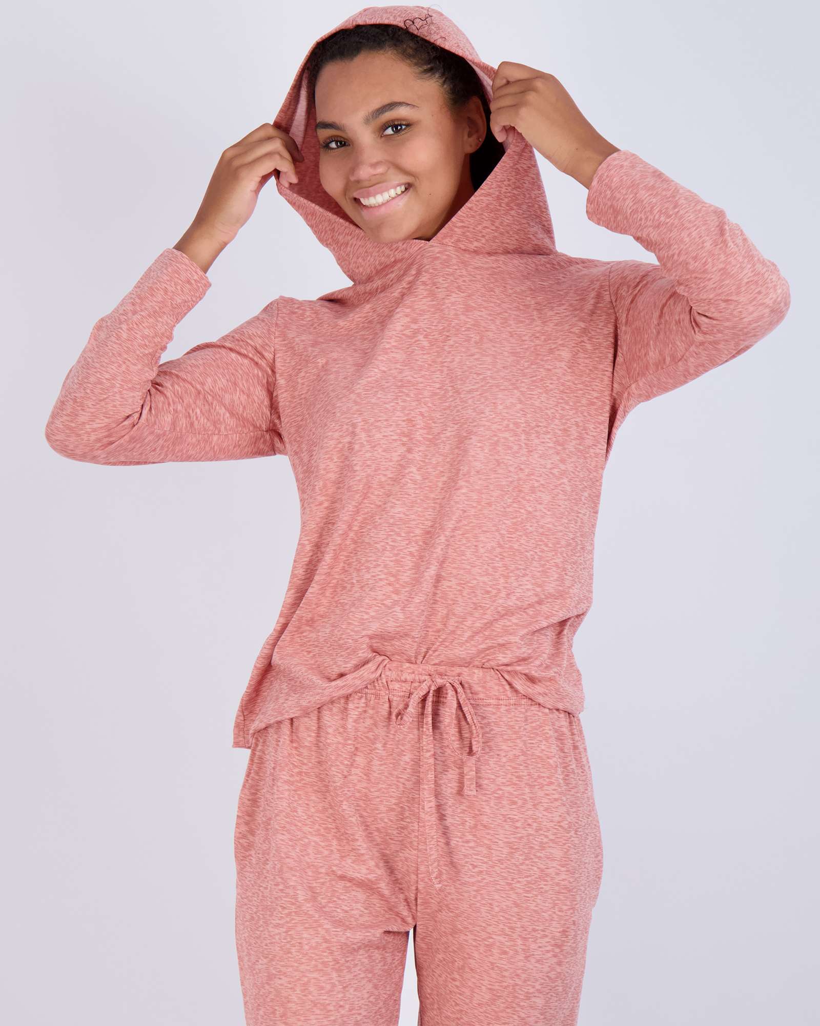 4 Piece: Womens Long Sleeve Henley & Jogger Lounge Pajama Set