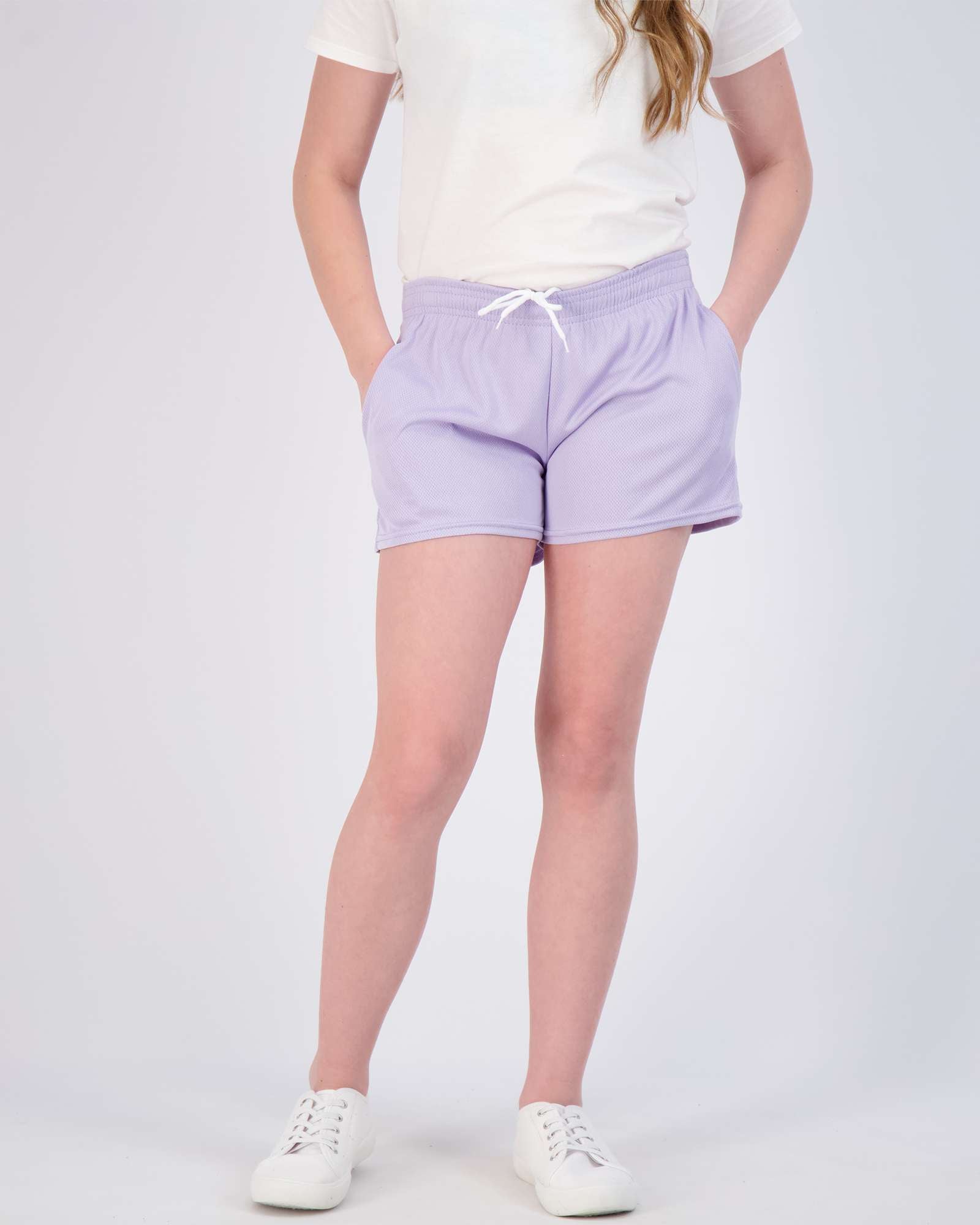 4 Pack: Girls' Mesh Athletic Performance Shorts