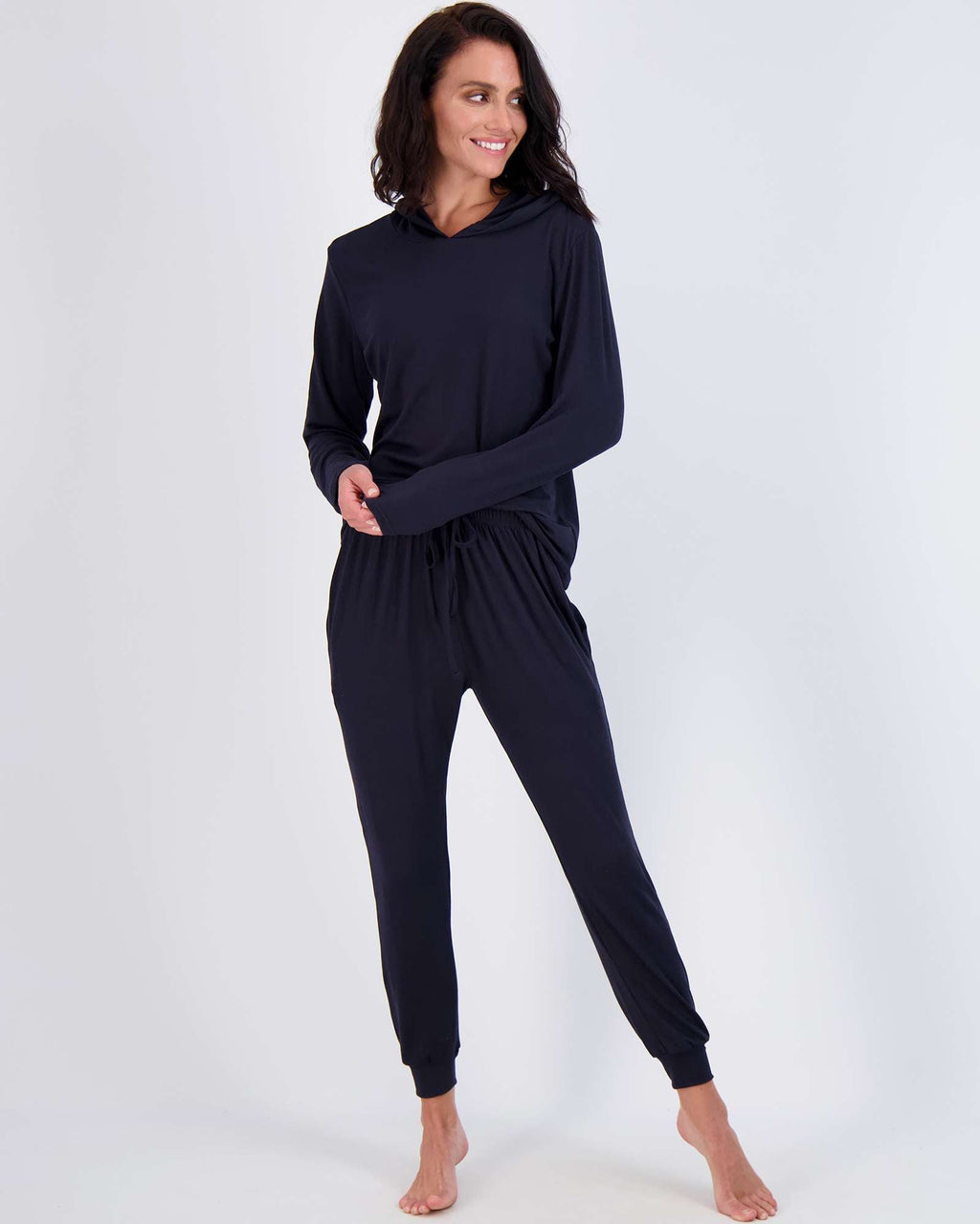 4 Piece: Womens Long Sleeve Henley & Jogger Lounge Pajama Set