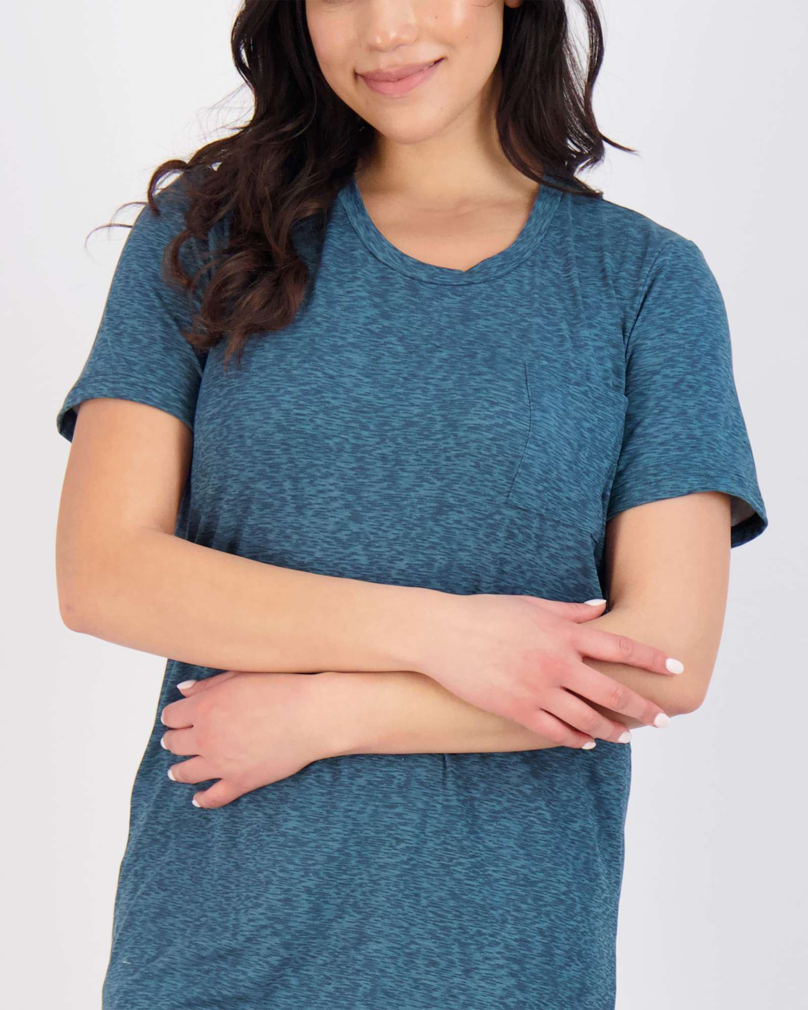 3 Pack: Womens Short-Sleeve Ultra-Soft Nightshirt Sleep Dress