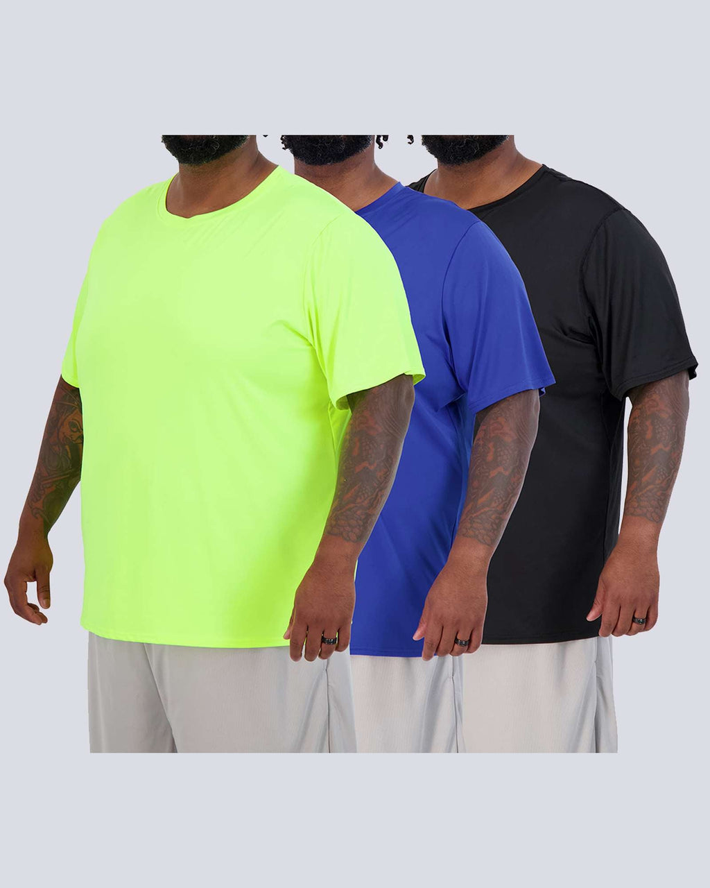 3 Pack: Men’s Big & Tall Dry-Fit Short-Sleeve Crew Neck T-Shirt