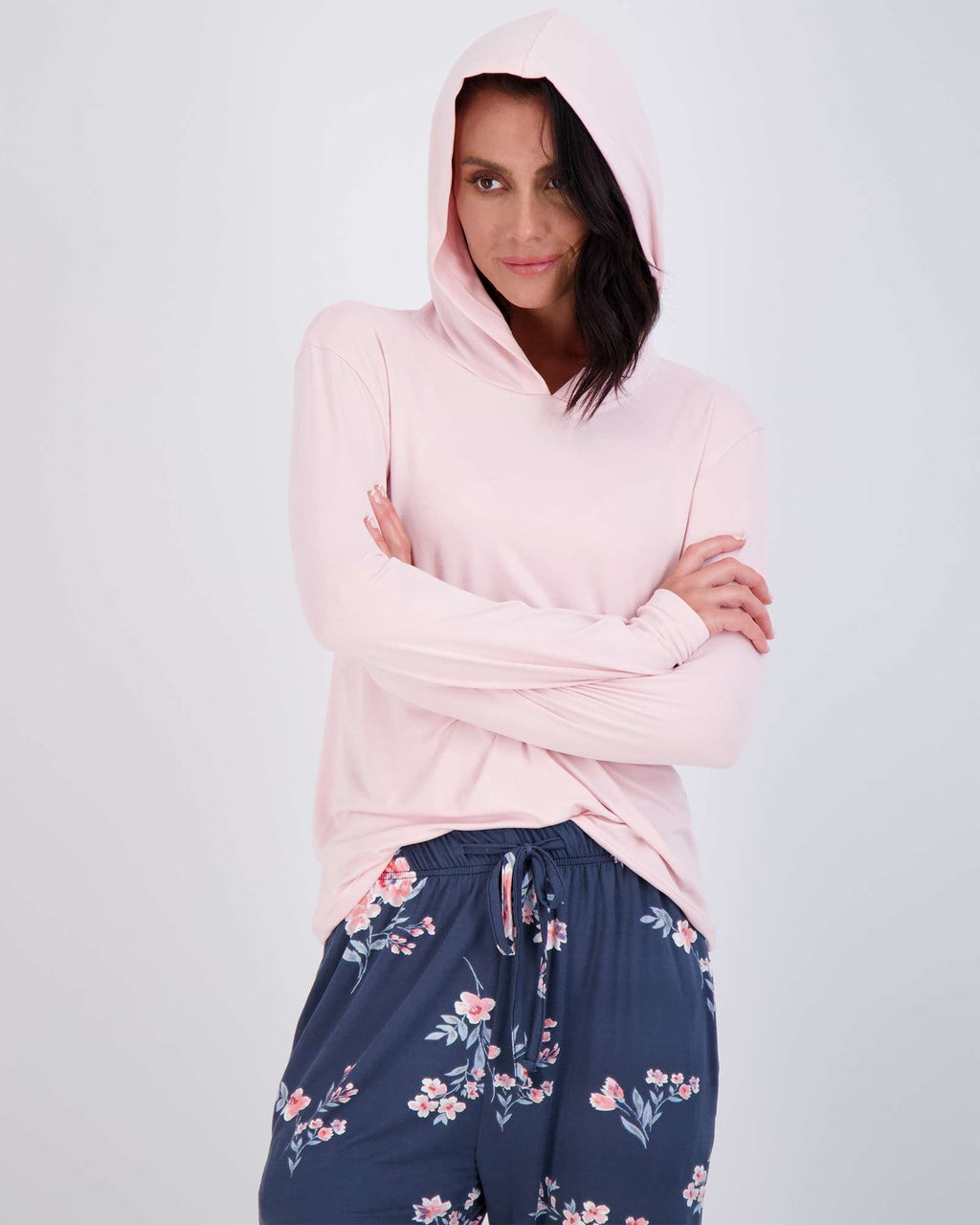 4 Piece: Womens Long Sleeve Henley & Jogger Lounge Pajama Set