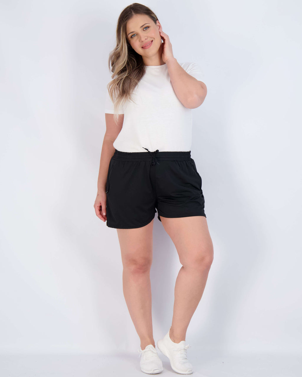 4 Pack: Womens Active Dry-Fit Shorts with Zipper Pockets