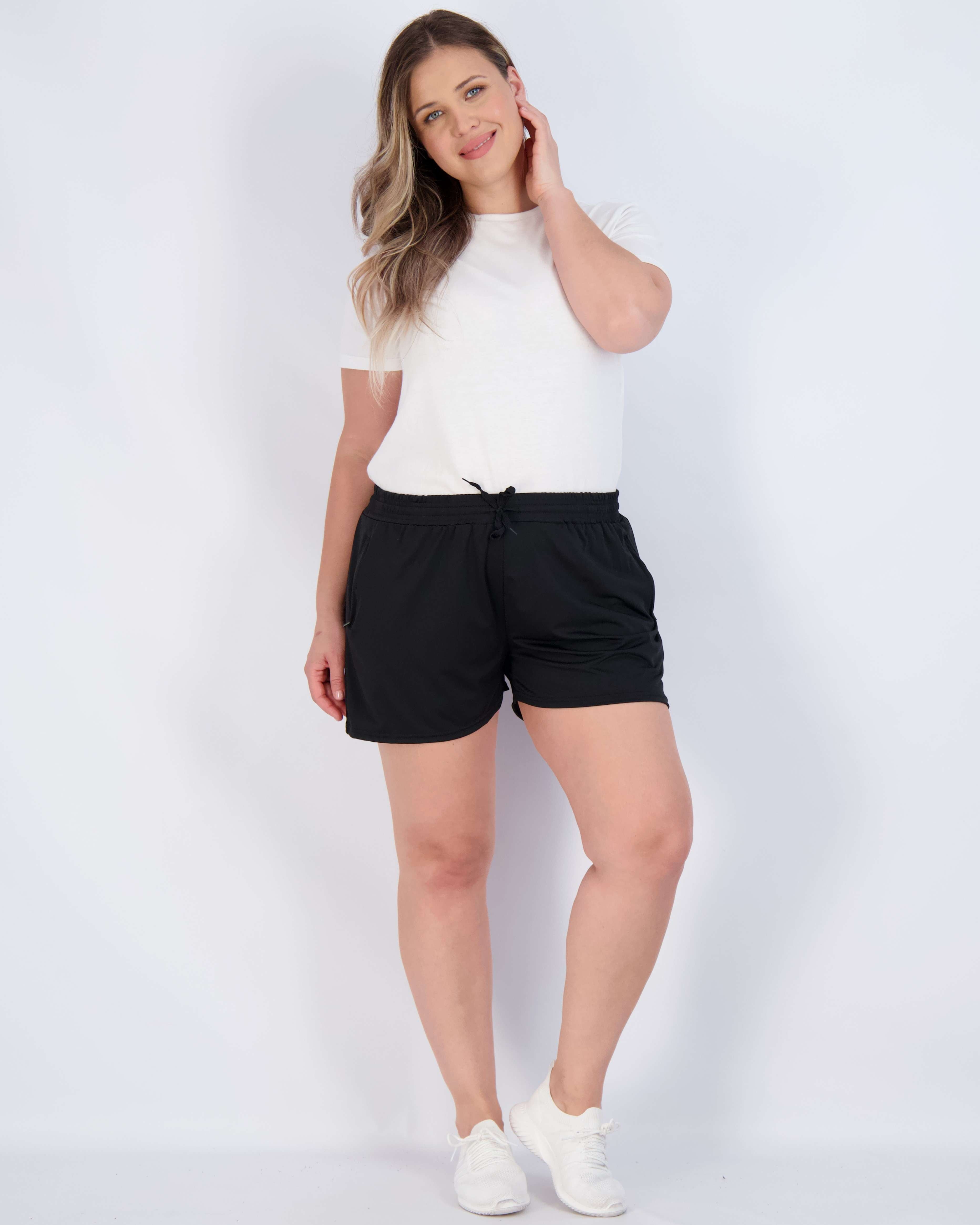 4 Pack: Womens Active Dry-Fit Shorts with Zipper Pockets